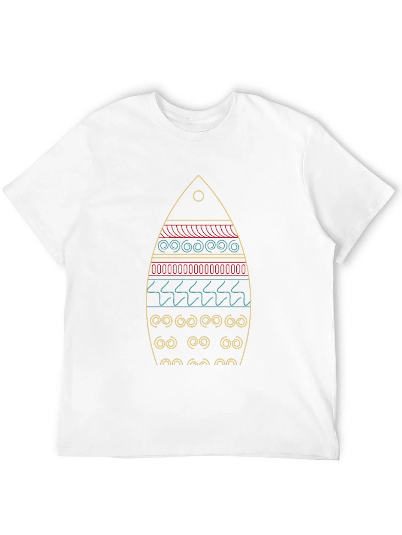 Surfboard Graphic Tee - Black Cotton Casual Shirt