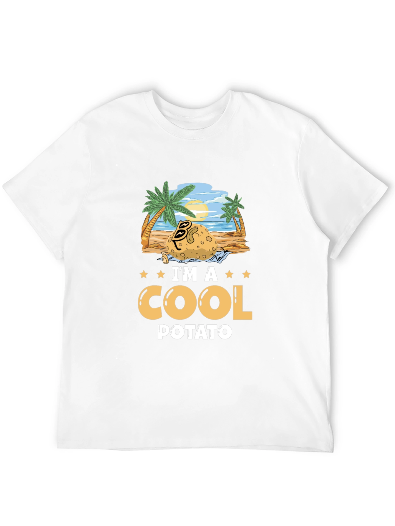 Cool Potato Graphic T-Shirt - Beach Vibes
