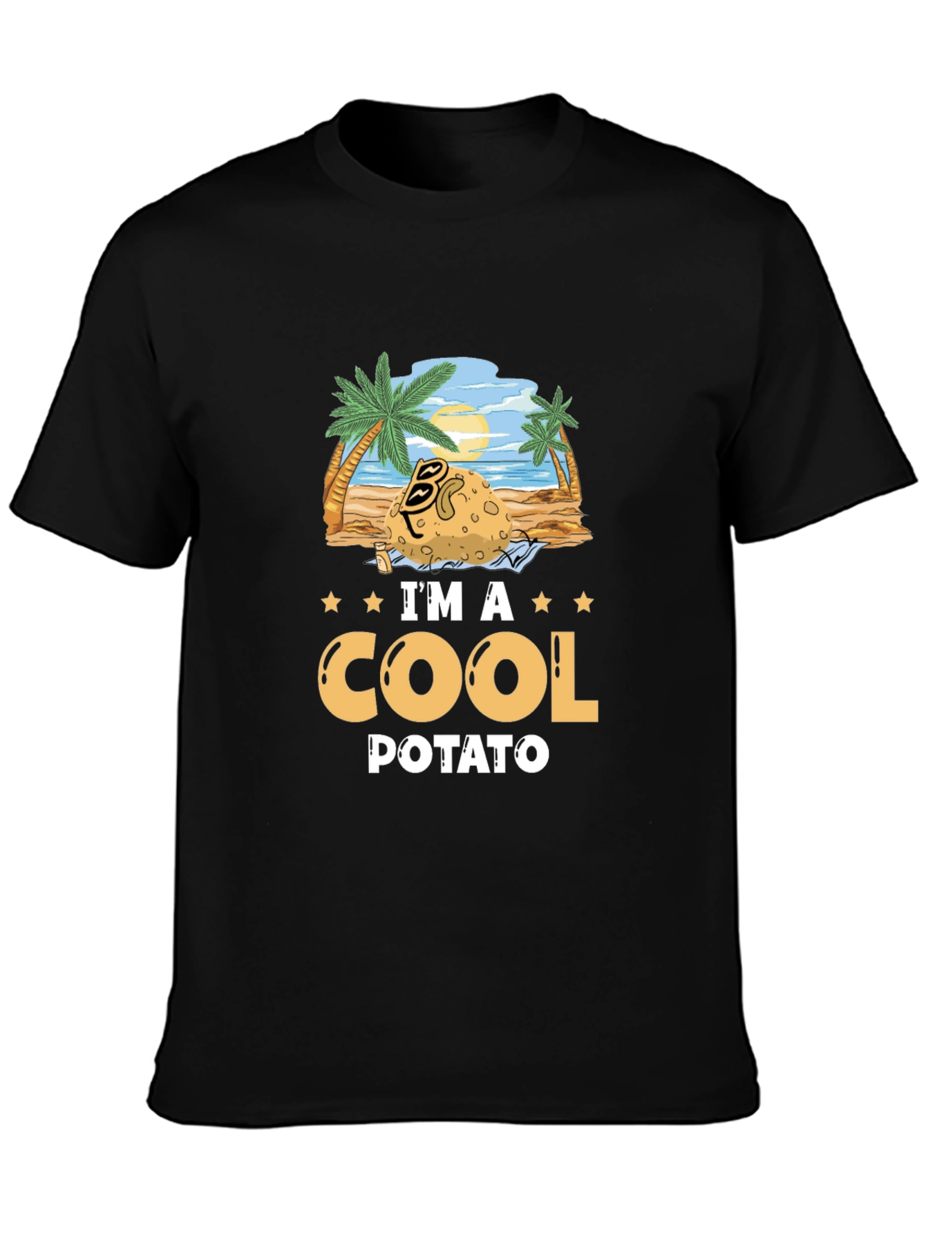 Cool Potato Graphic T-Shirt - Beach Vibes