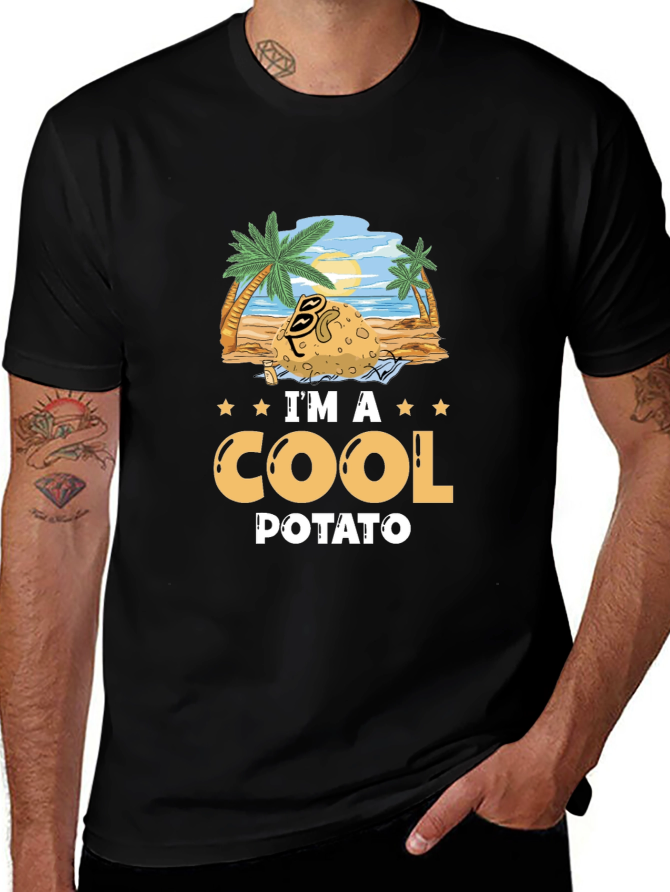 Cool Potato Graphic T-Shirt - Beach Vibes