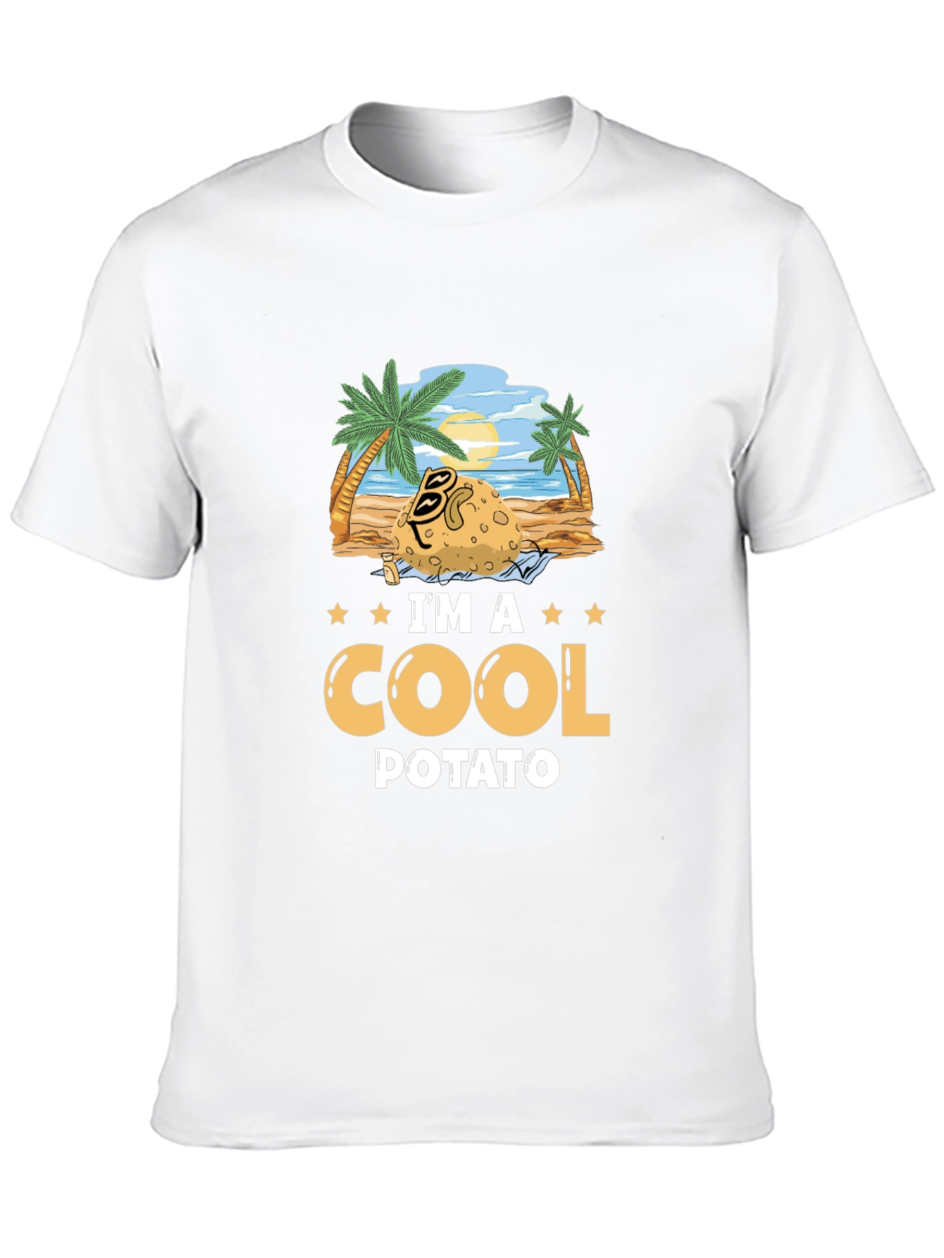 Cool Potato Graphic T-Shirt - Beach Vibes