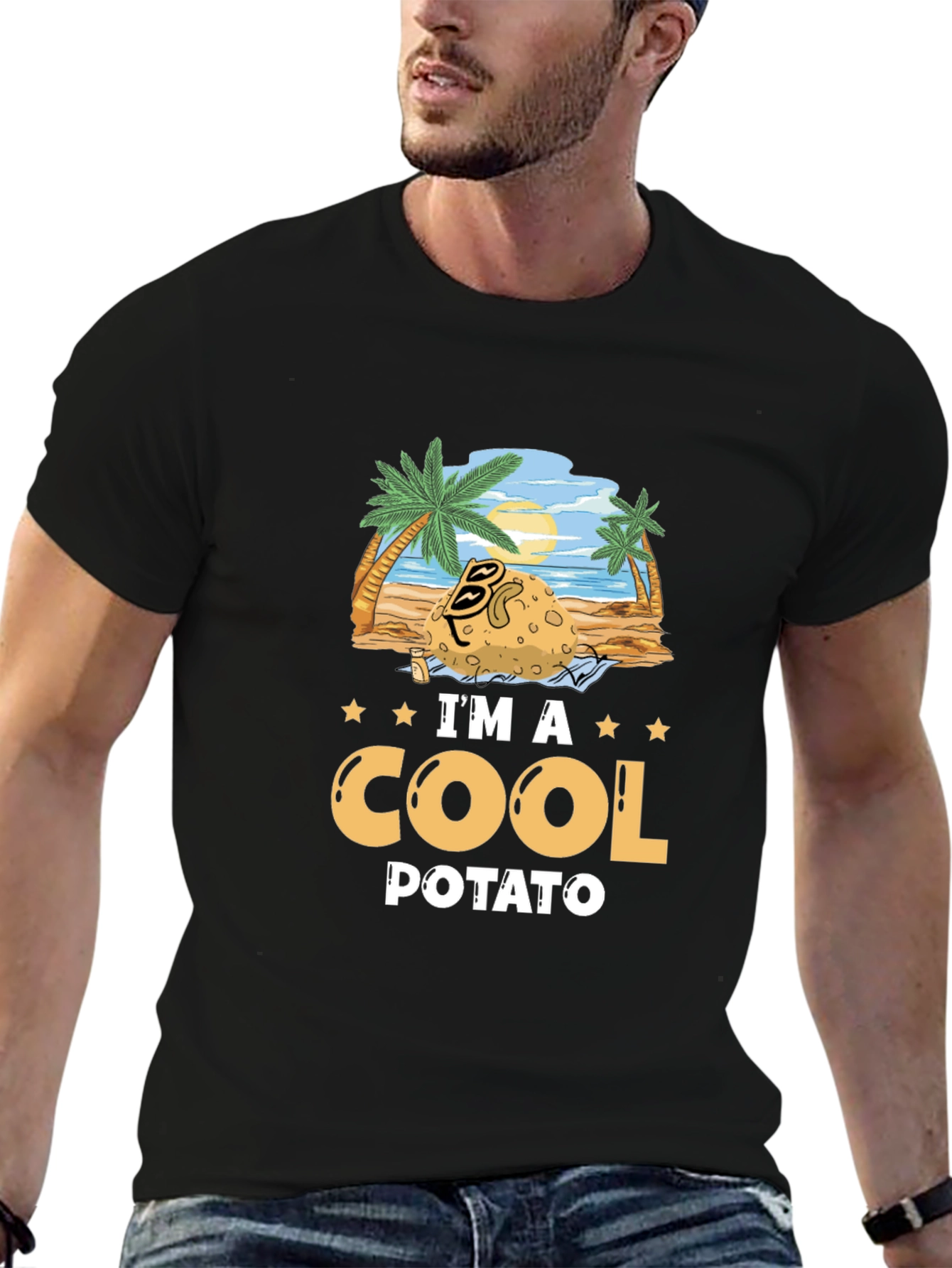 Cool Potato Graphic T-Shirt - Beach Vibes