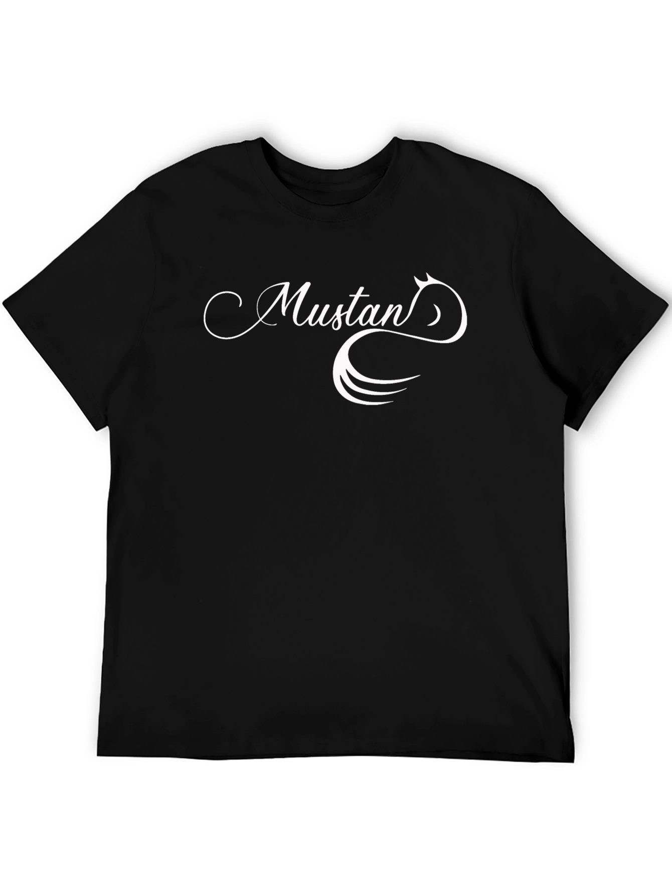 Mustang Graphic T-Shirt - Black Cotton Tee