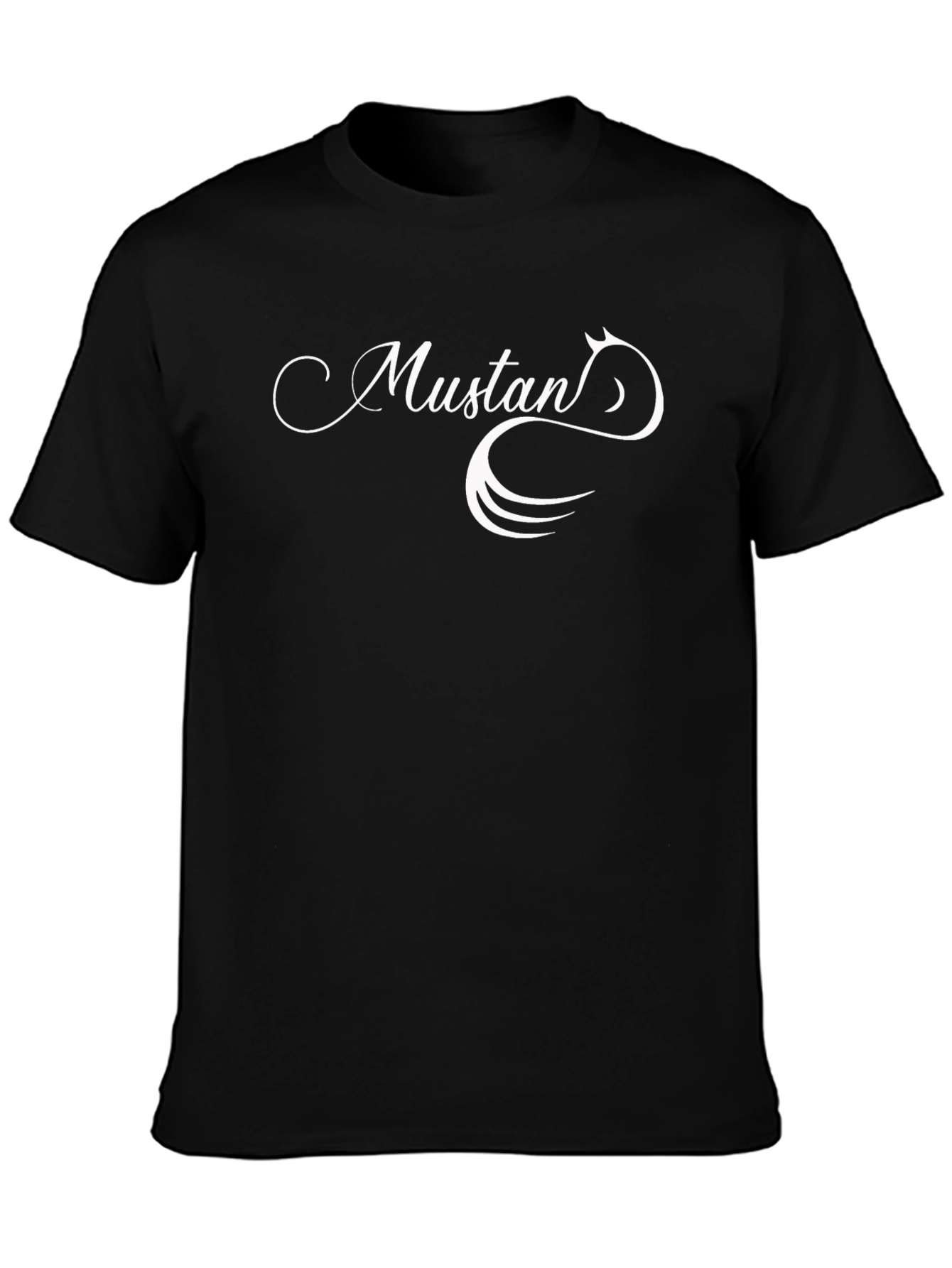 Mustang Graphic T-Shirt - Black Cotton Tee