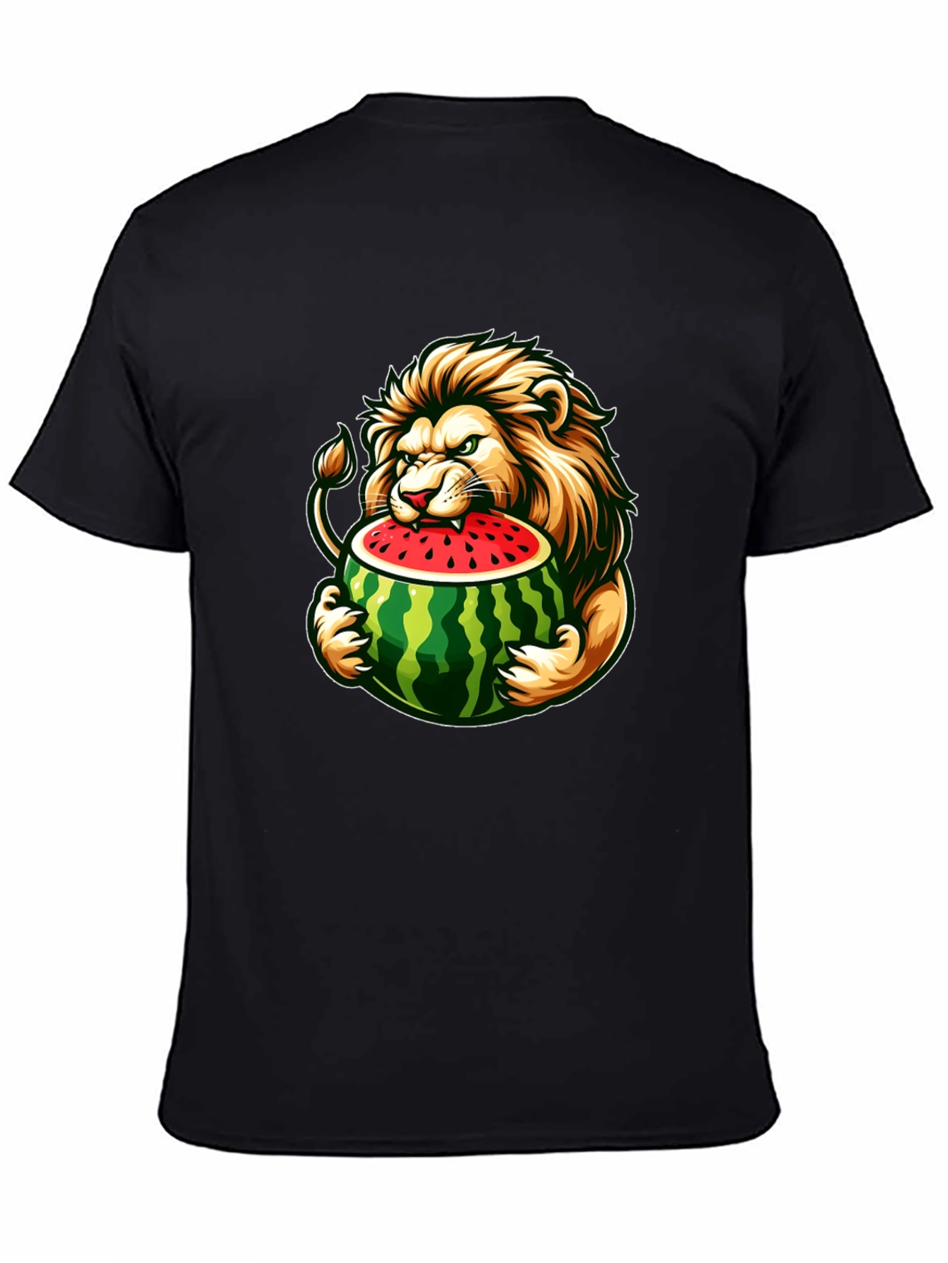 Lion Eating Watermelon Graphic Tee