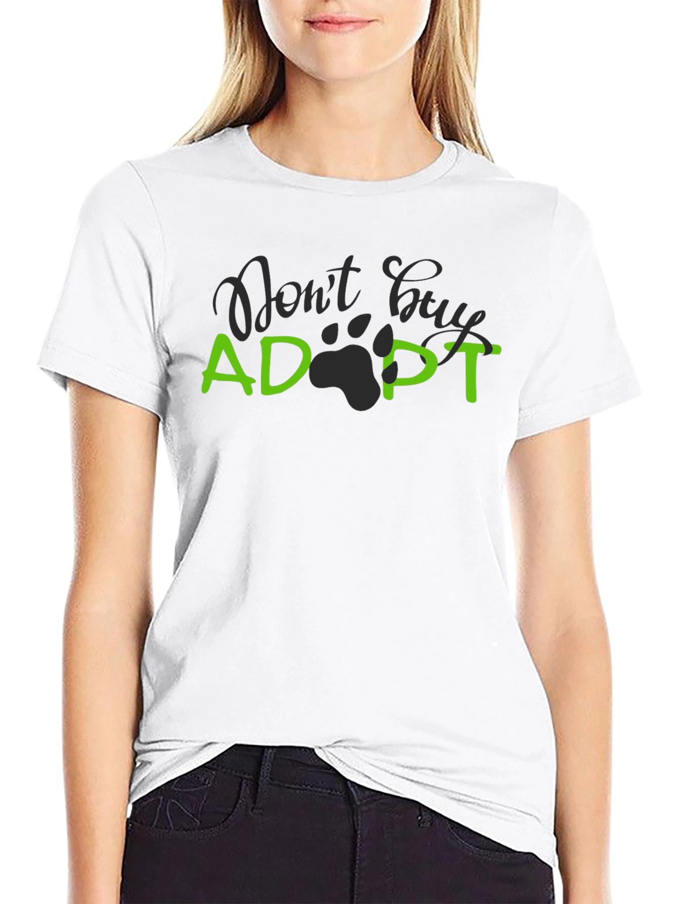 Adopt Dont Buy Black T-Shirt