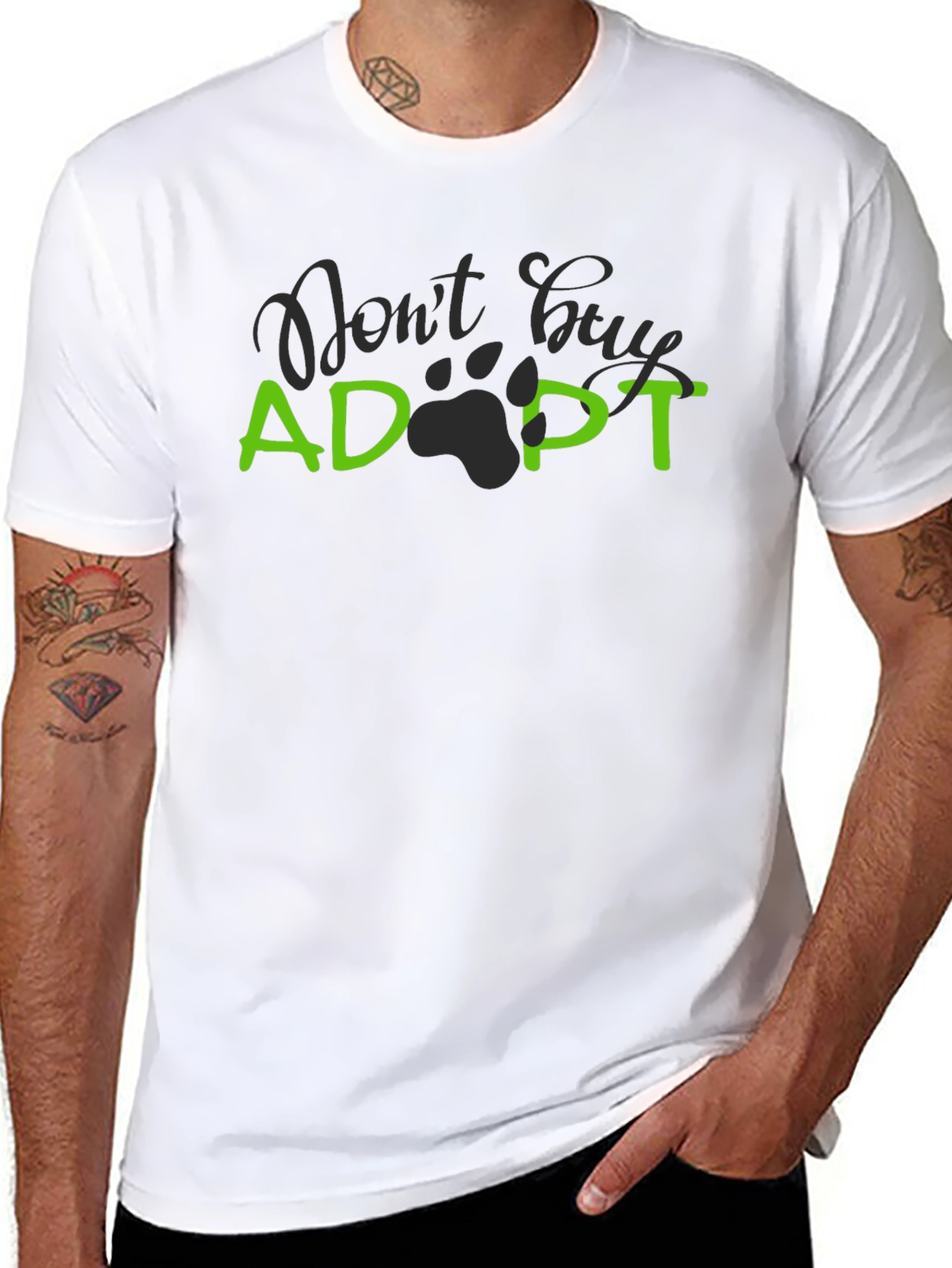 Adopt Dont Buy Black T-Shirt