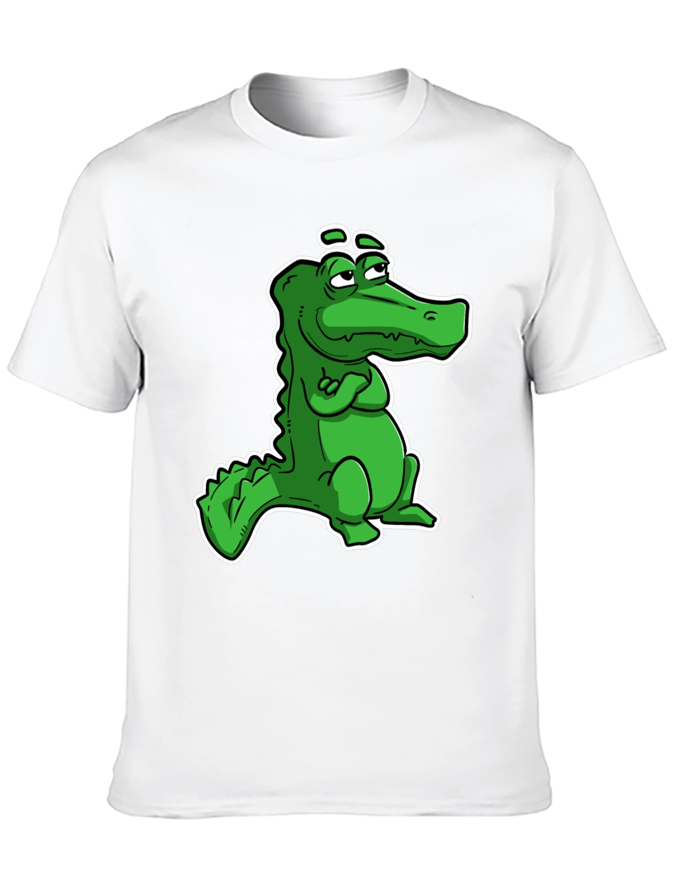 Cool Alligator Cartoon Black T-Shirt
