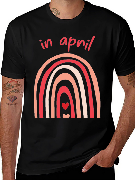 In April Rainbow Heart T-Shirt