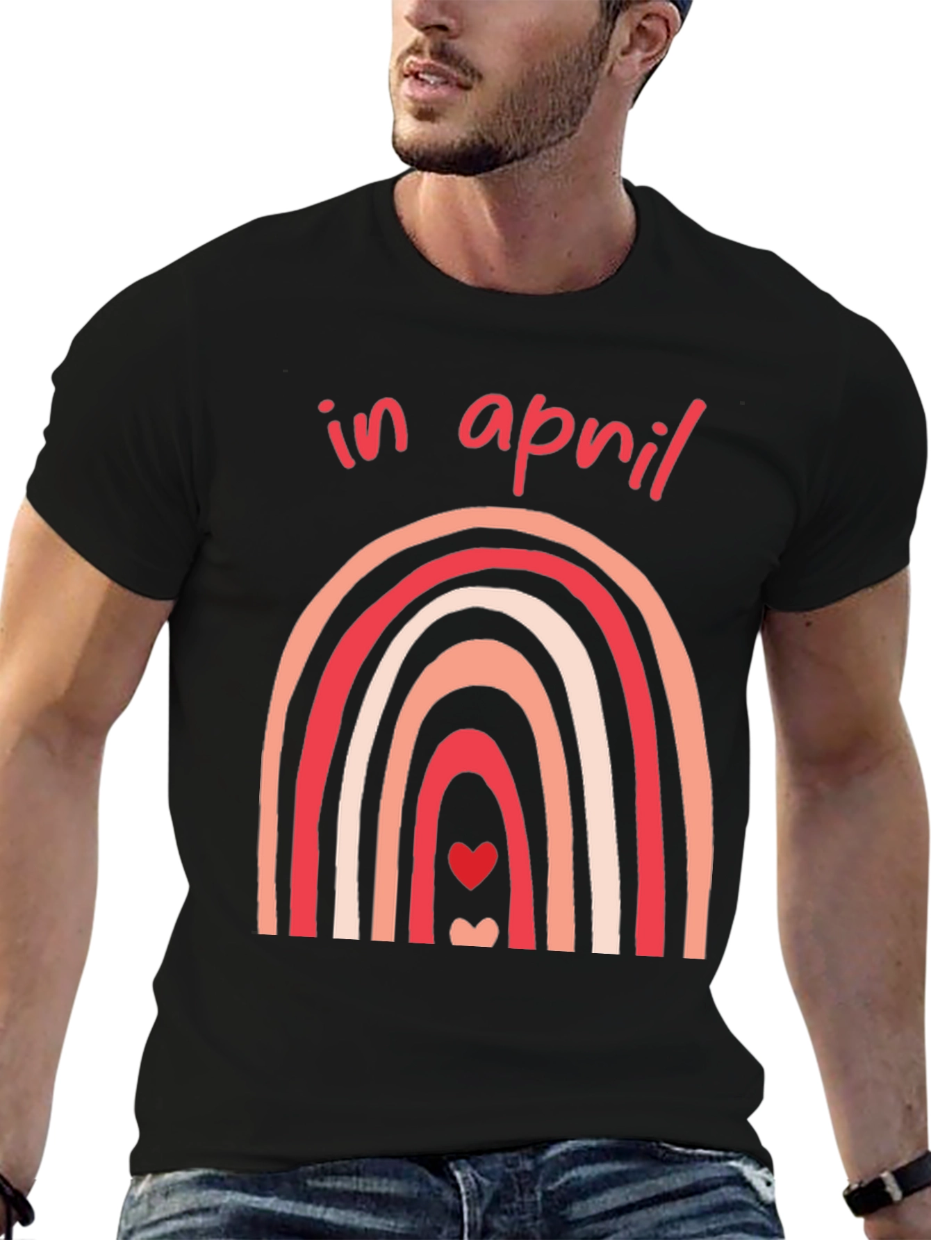 In April Rainbow Heart T-Shirt