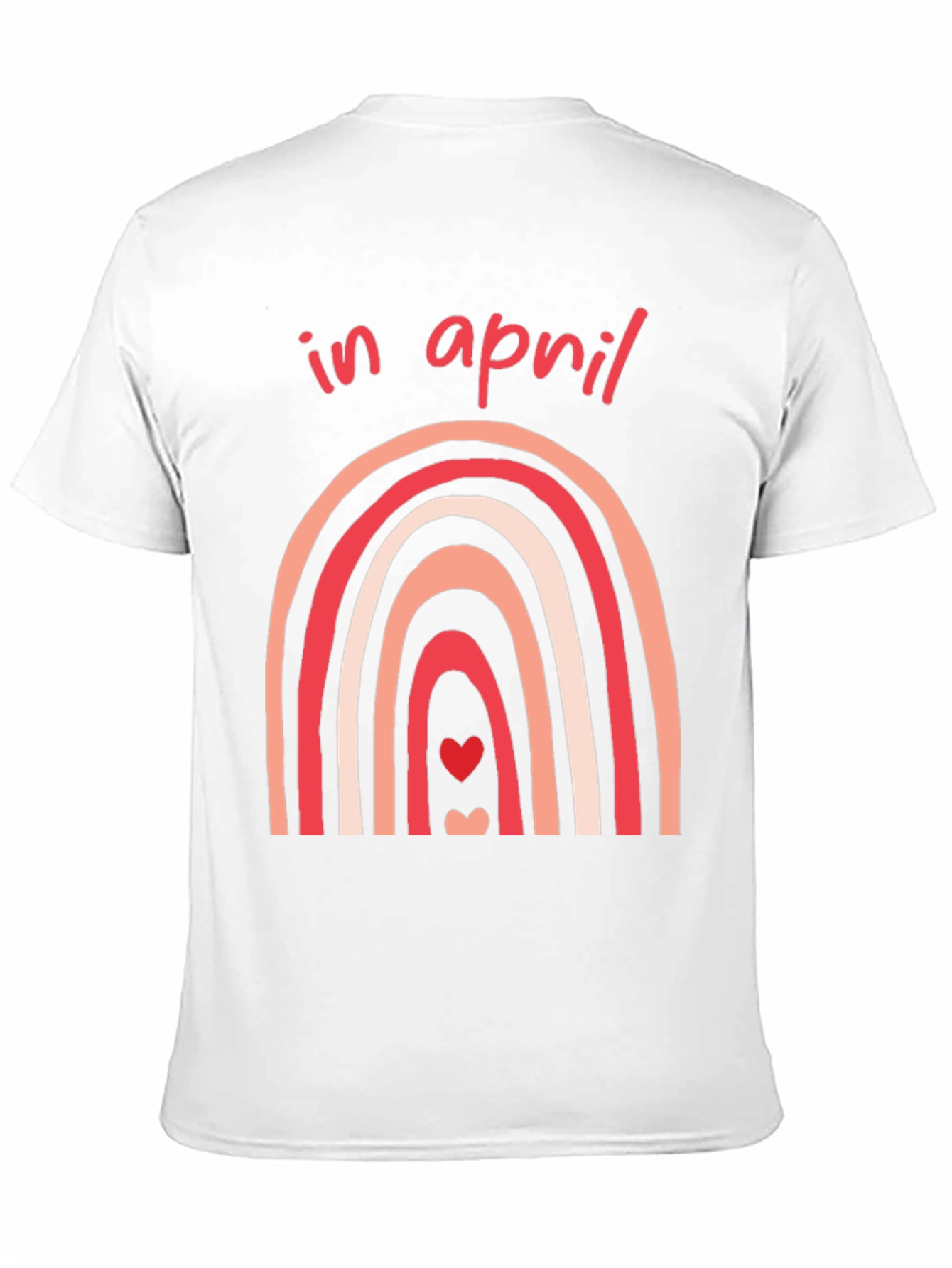 In April Rainbow Heart T-Shirt