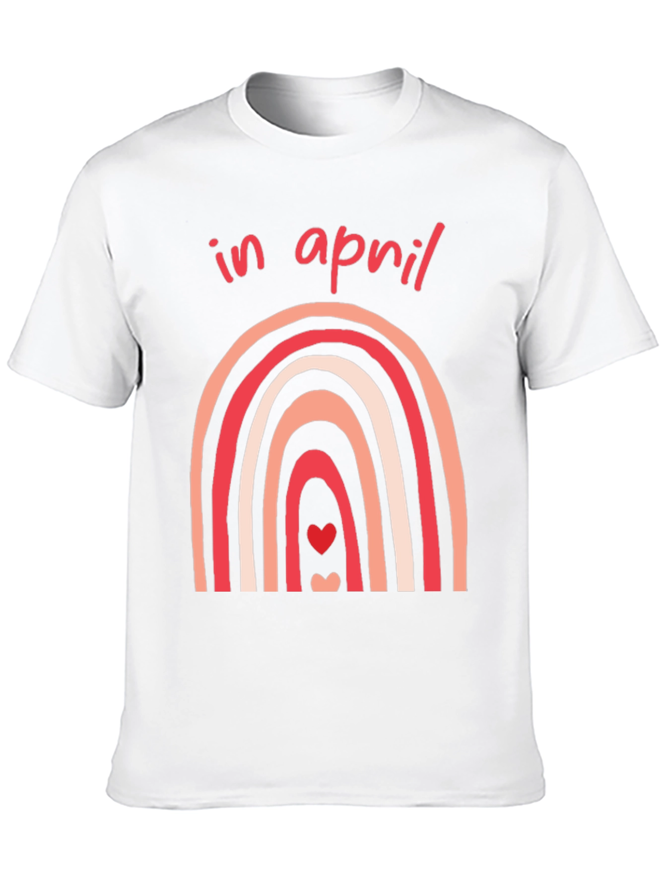 In April Rainbow Heart T-Shirt