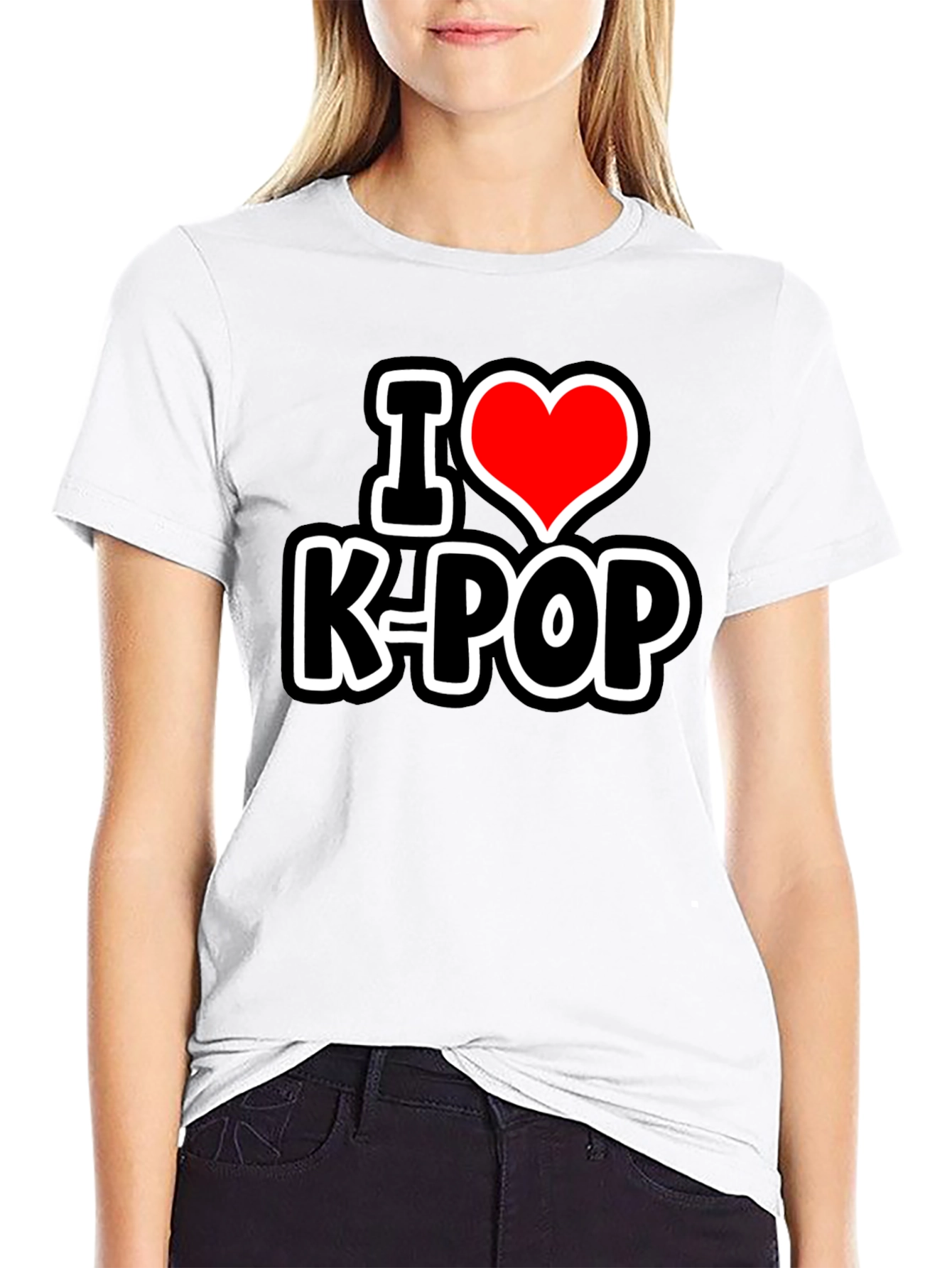 I Heart K-Pop Black T-Shirt