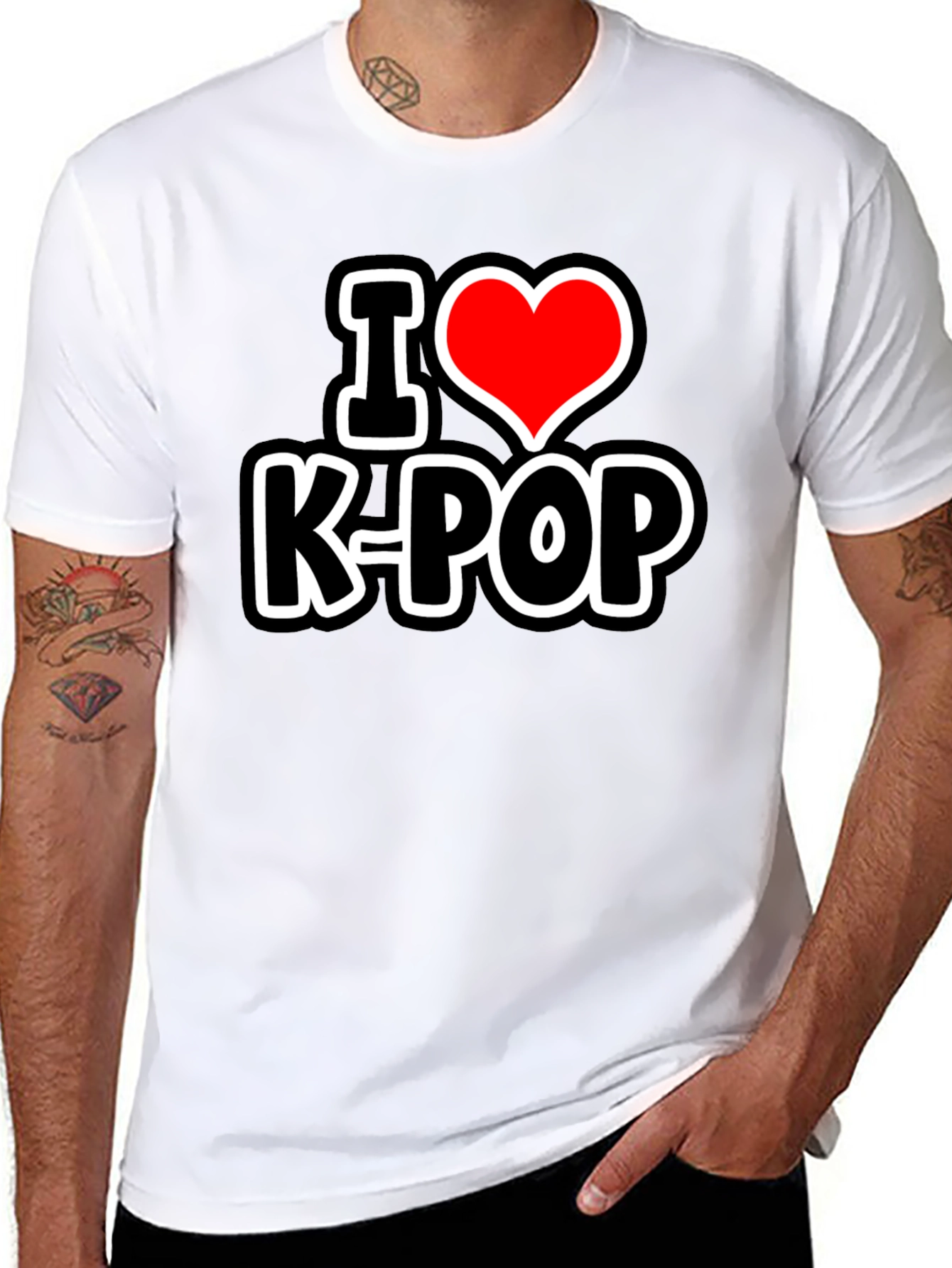 I Heart K-Pop Black T-Shirt