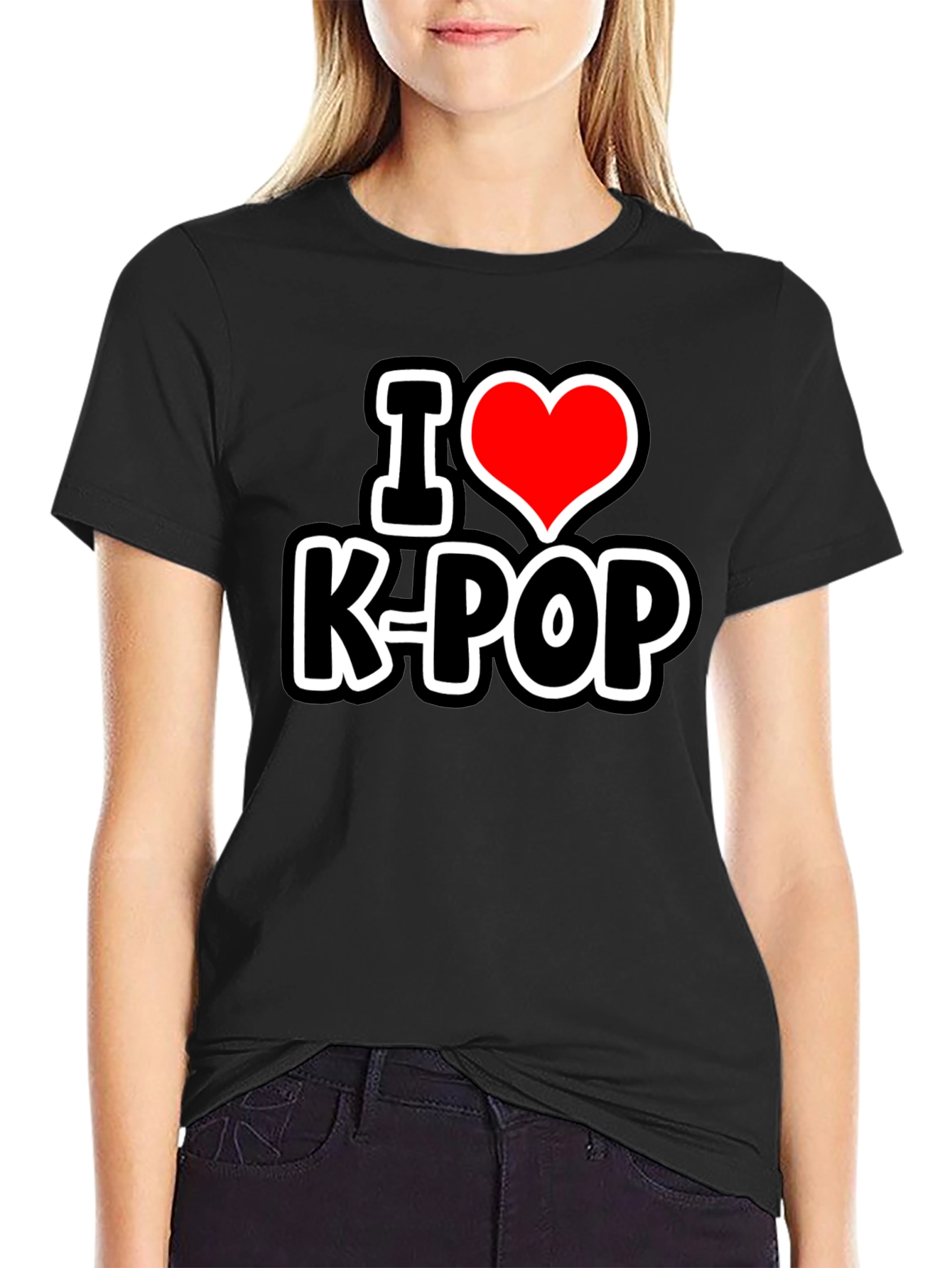 I Heart K-Pop Black T-Shirt