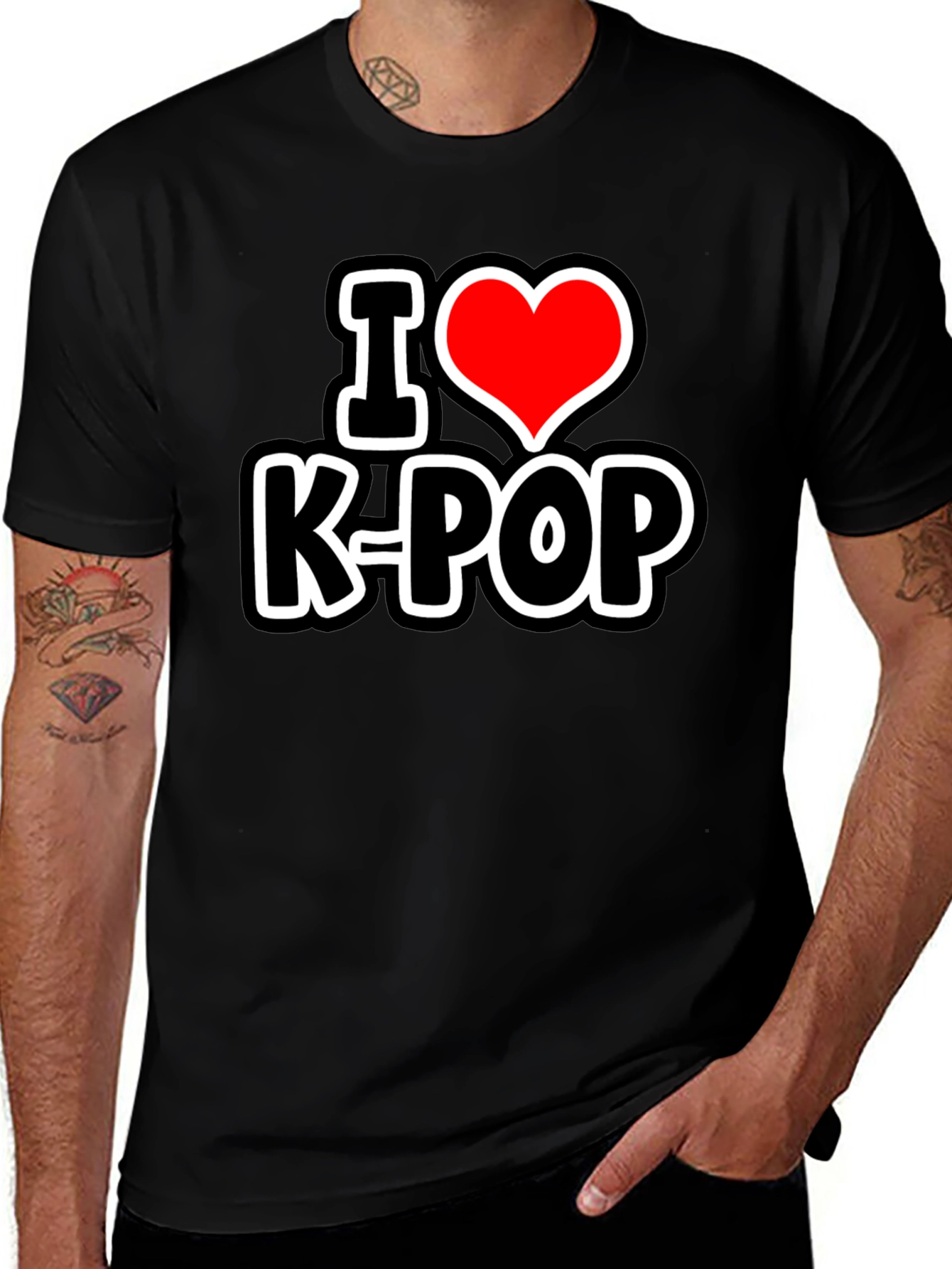 I Heart K-Pop Black T-Shirt