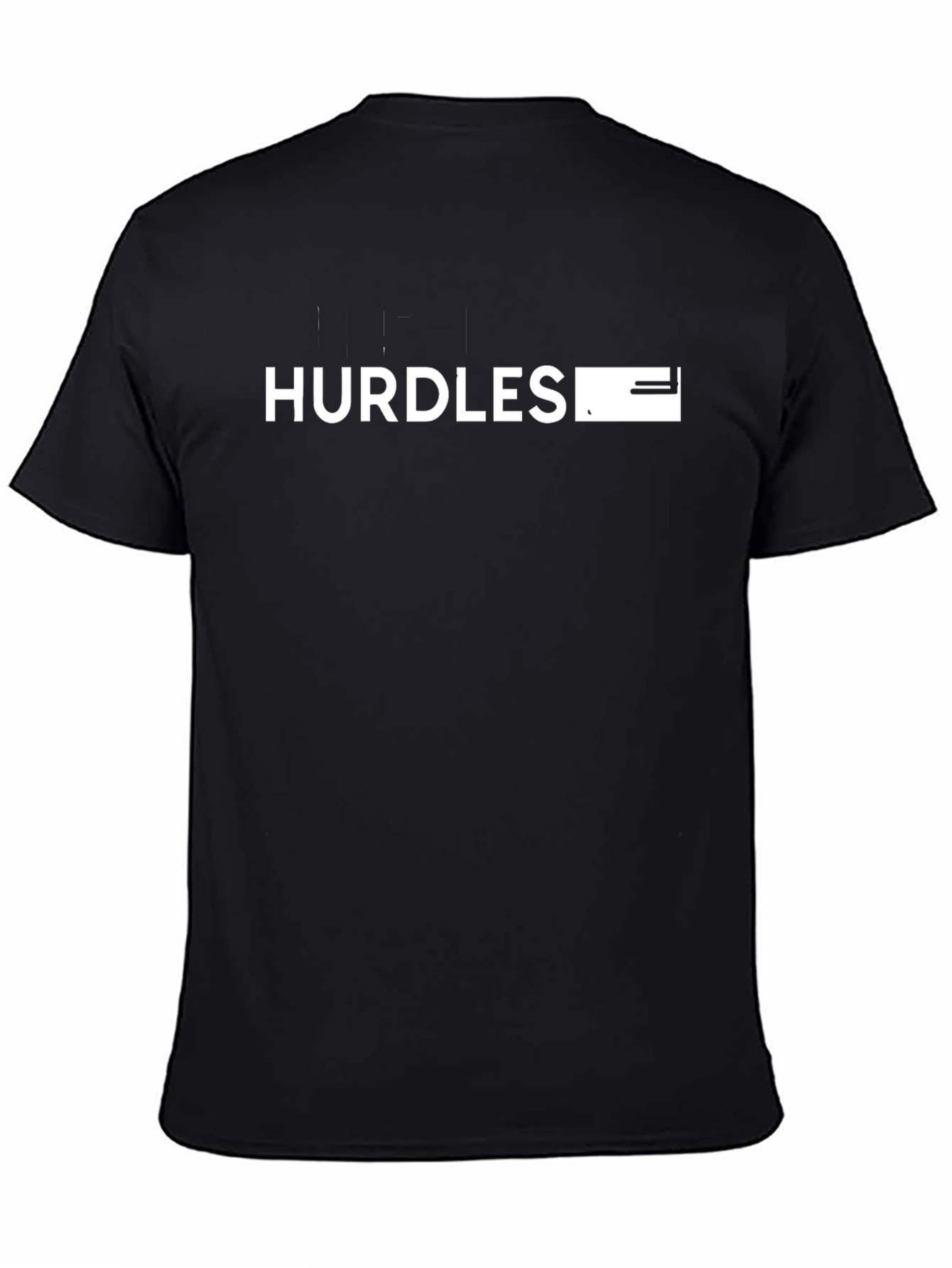 Hurdles Graphic Tee - Black Cotton T-Shirt