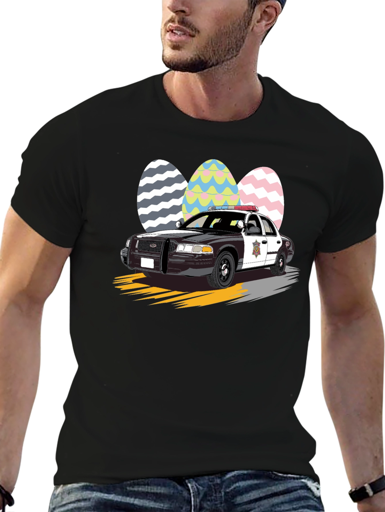 Police Car Easter Egg T-Shirt