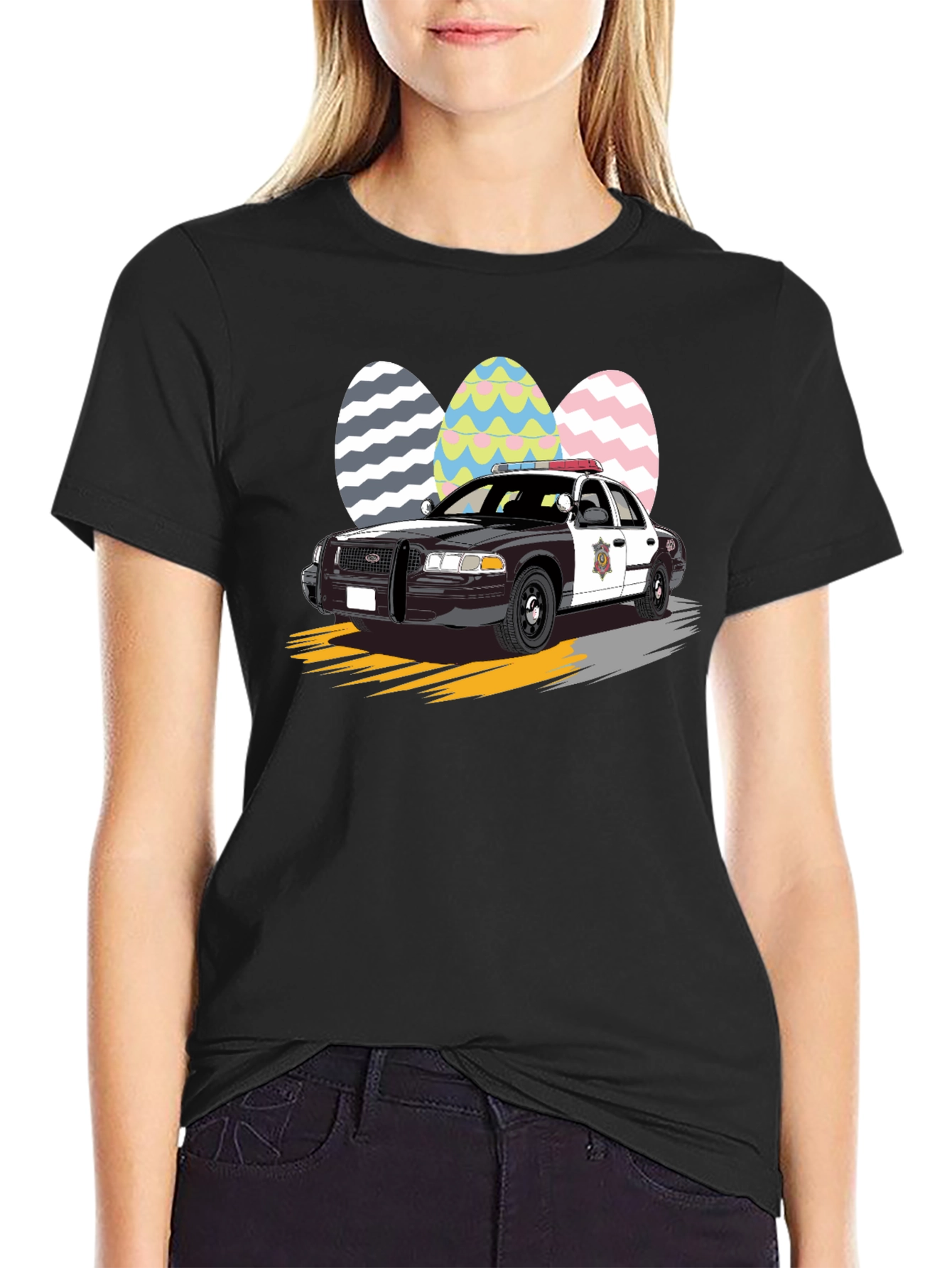 Police Car Easter Egg T-Shirt