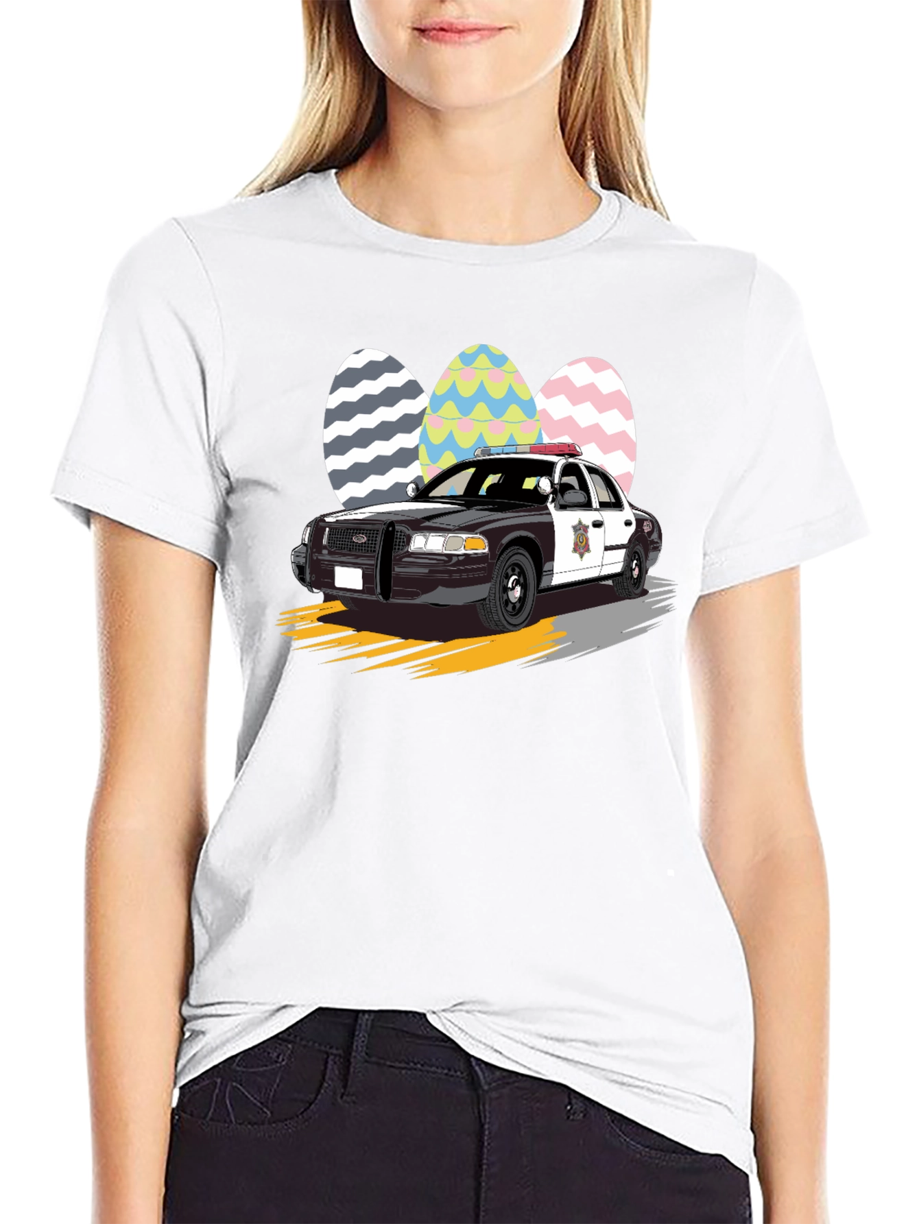 Police Car Easter Egg T-Shirt