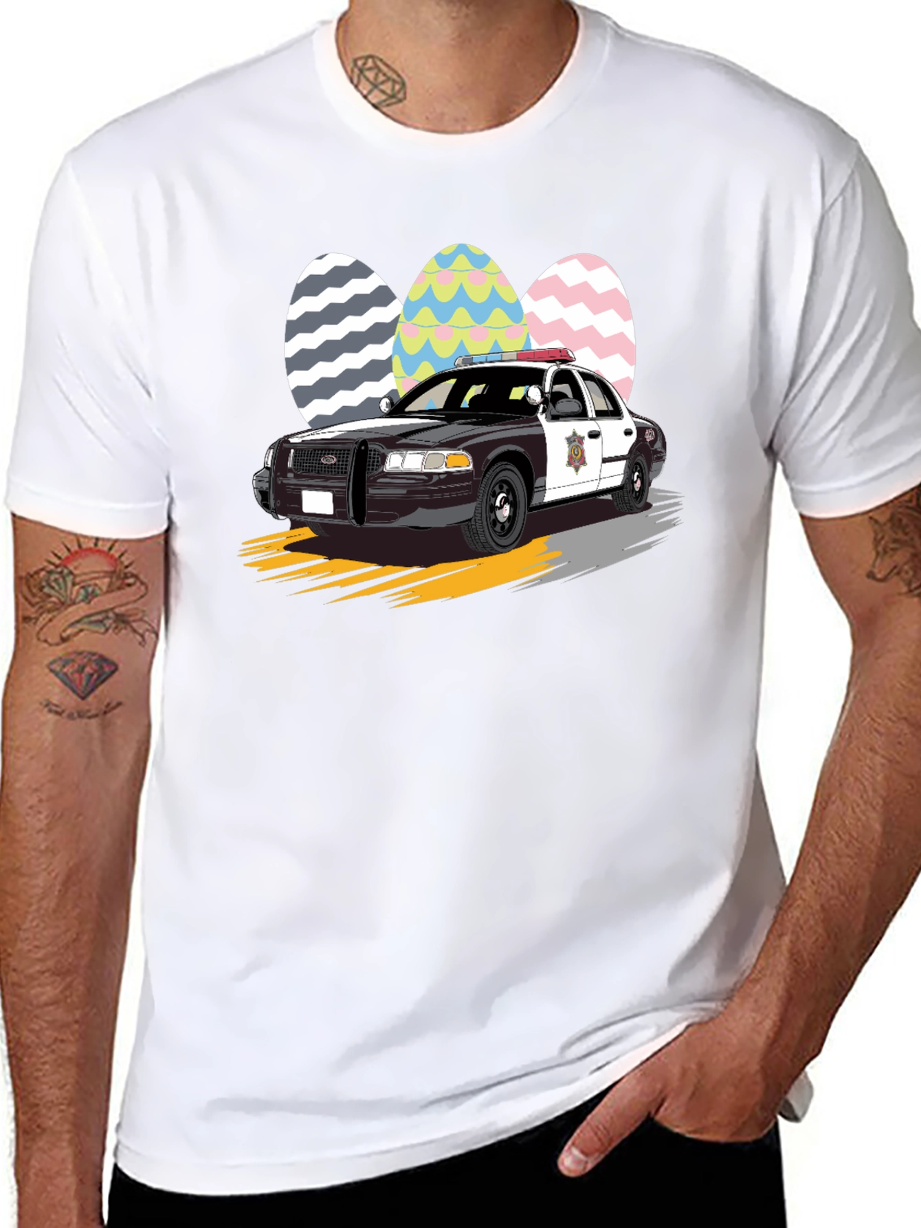 Police Car Easter Egg T-Shirt