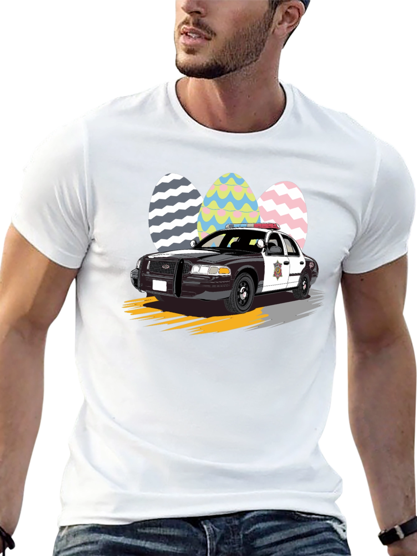 Police Car Easter Egg T-Shirt