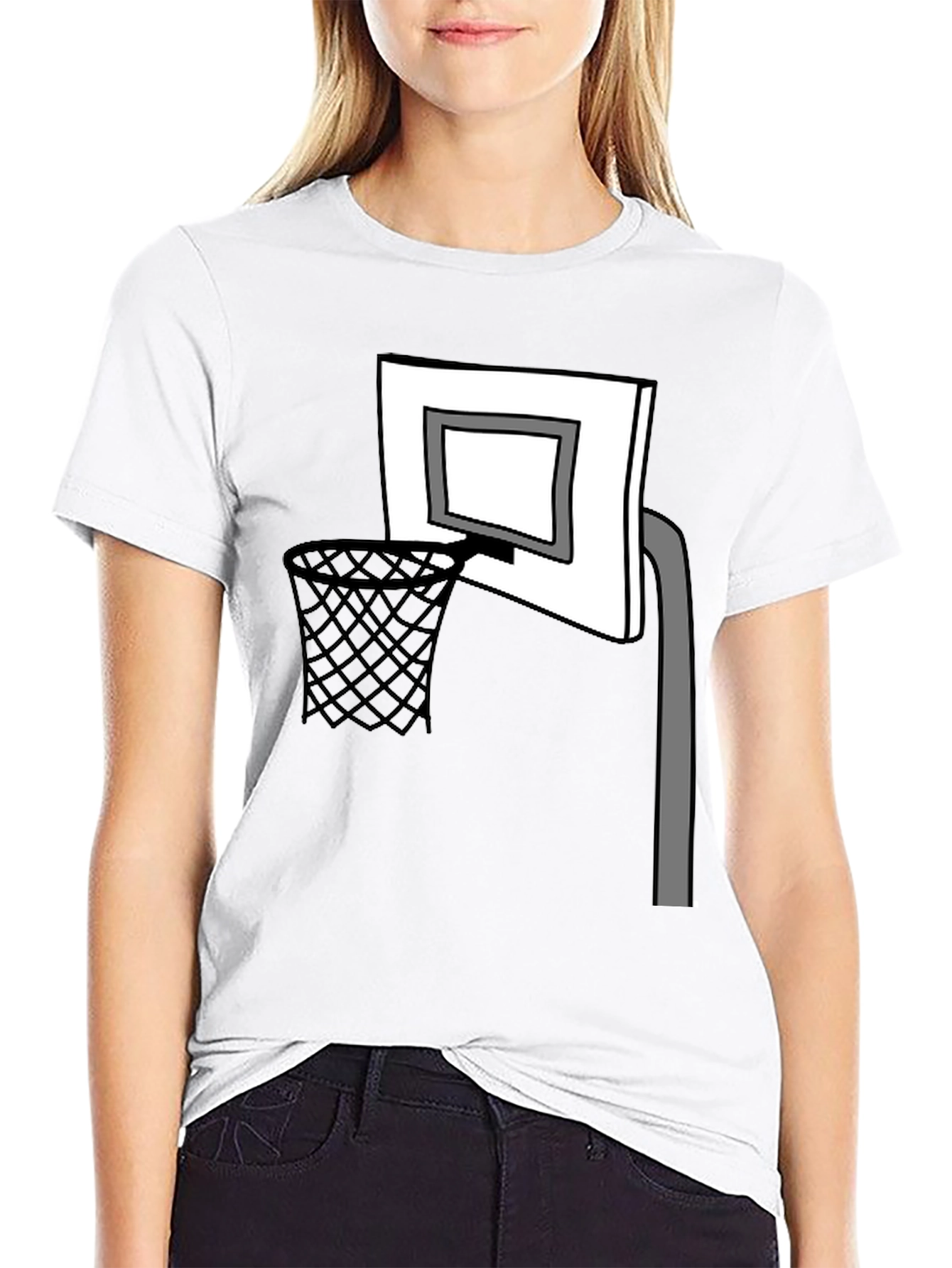 Basketball Hoop Graphic T-Shirt