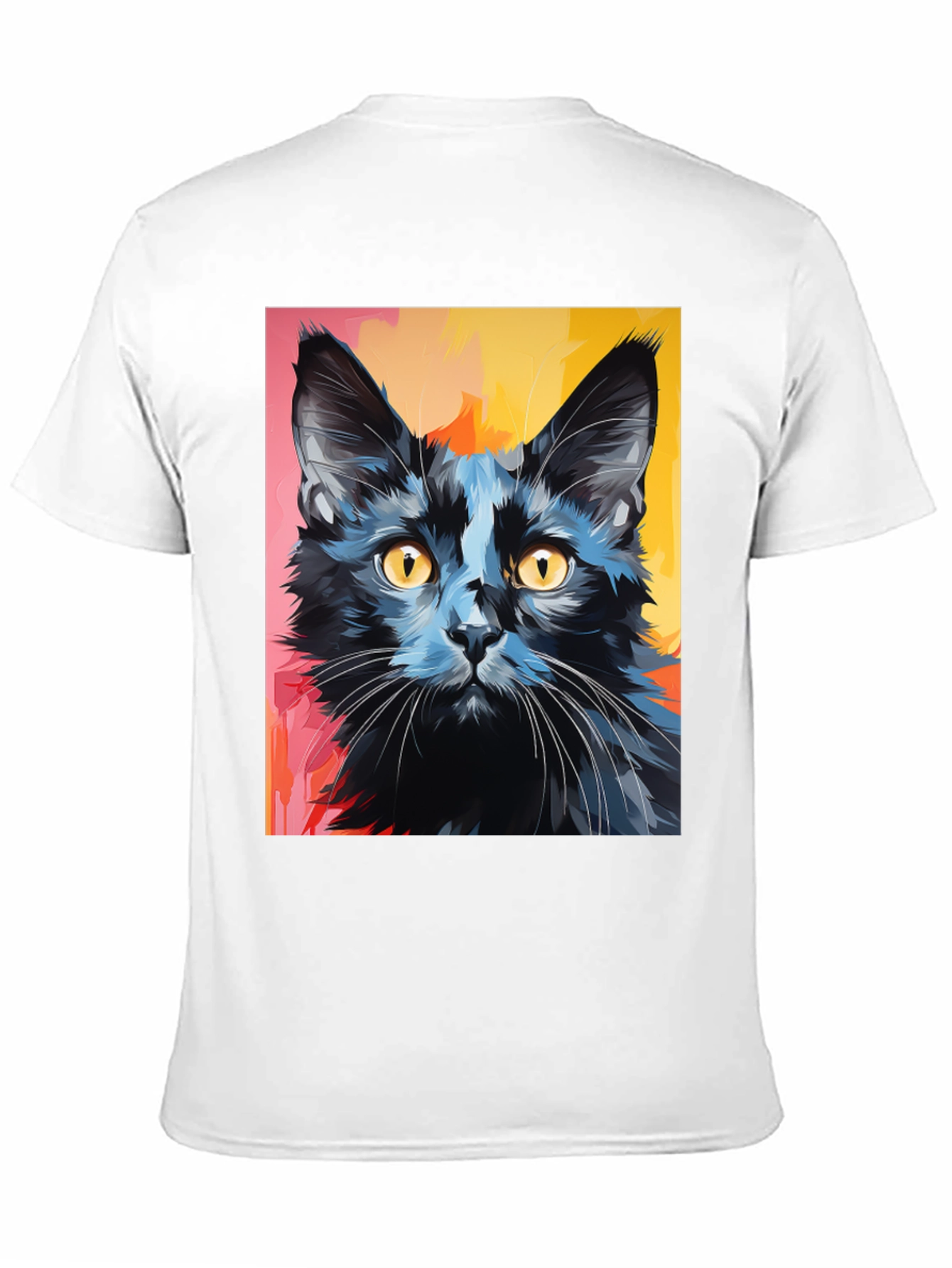 Black Cat Graphic Tee - Stylish Mens T-Shirt