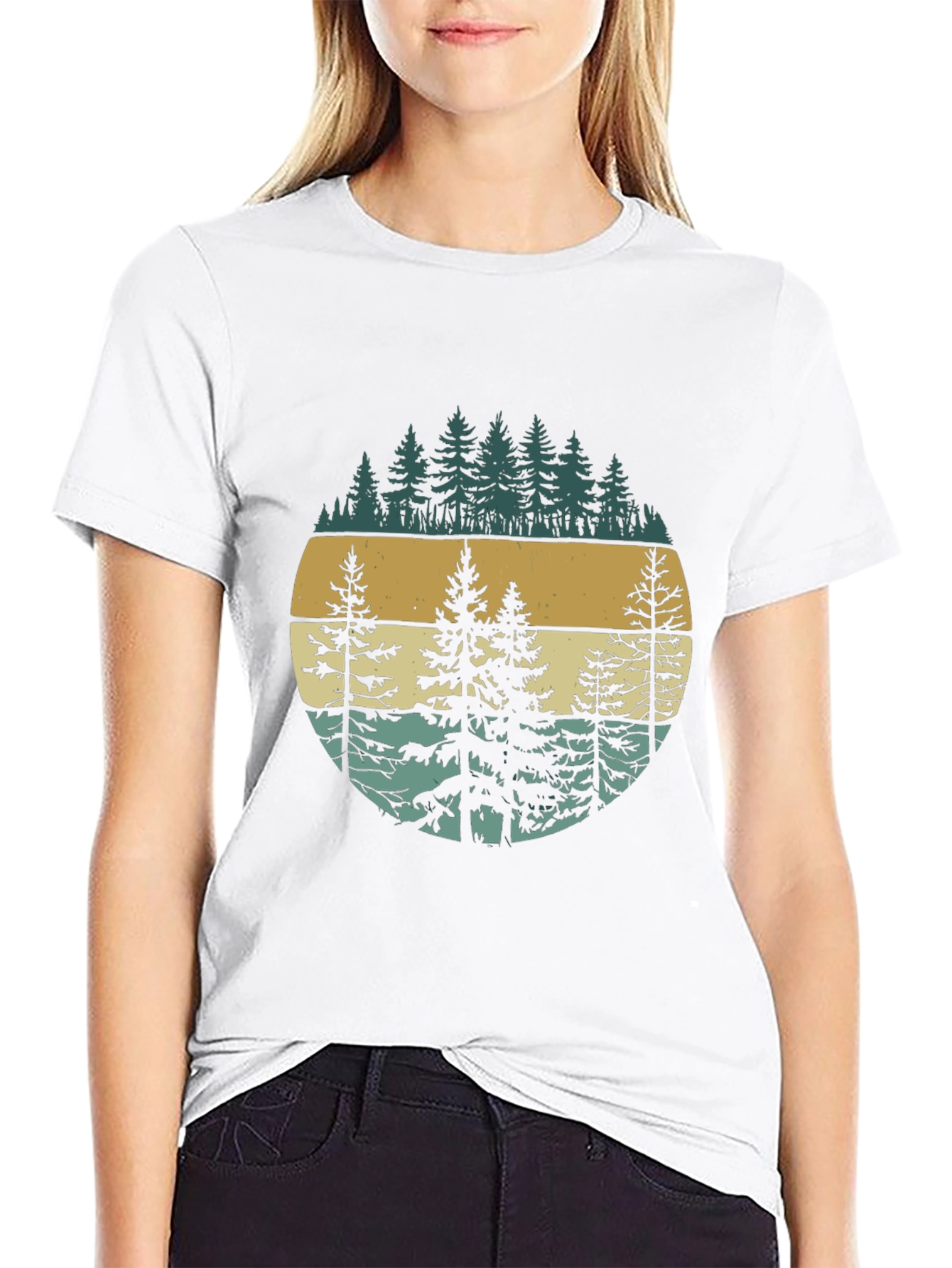 Retro Forest Graphic Tee - Nature Inspired Design