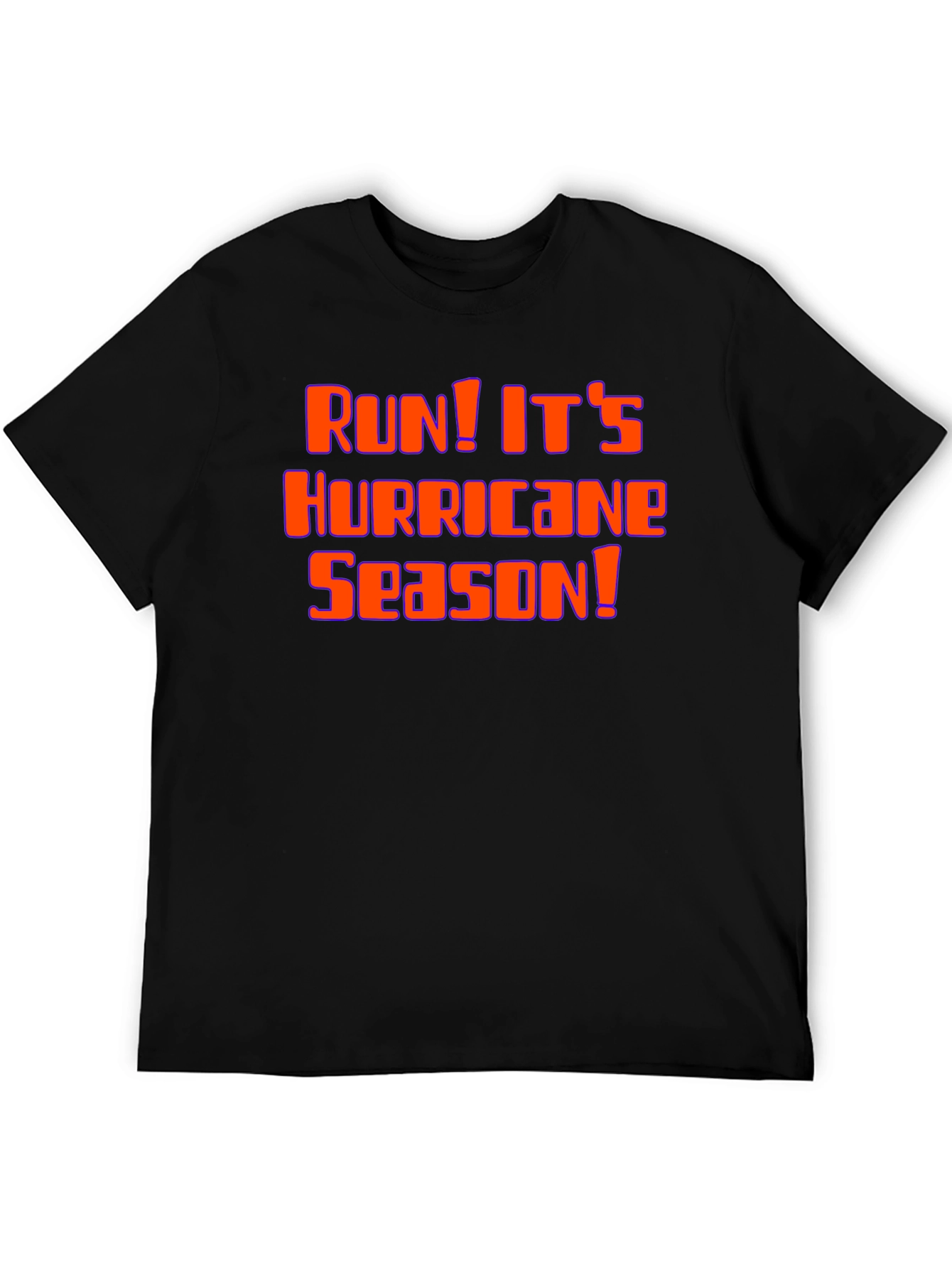 Run! Its Hurricane Season Black Graphic Tee