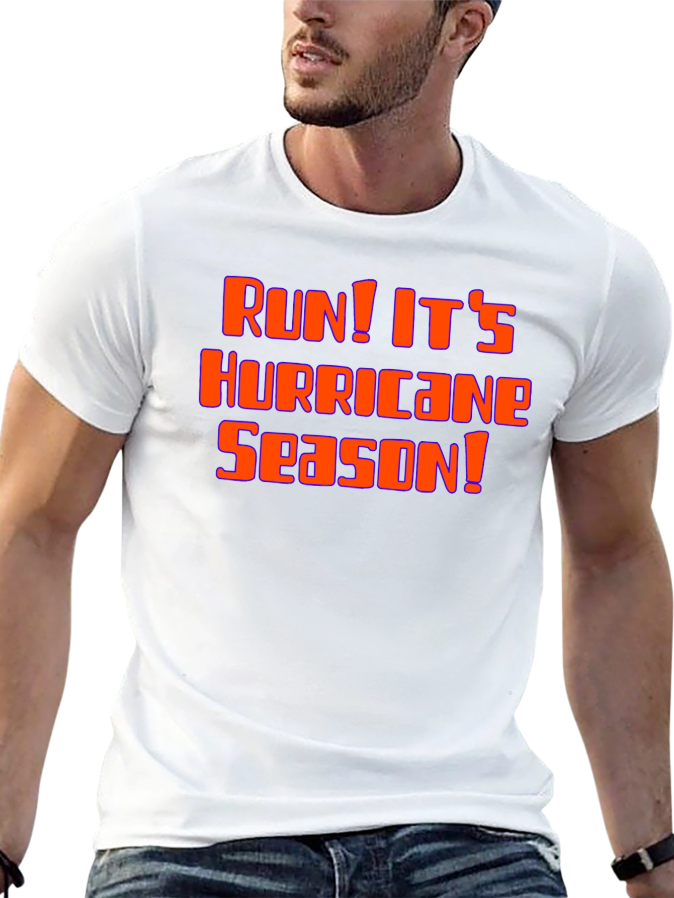 Run! Its Hurricane Season Black Graphic Tee