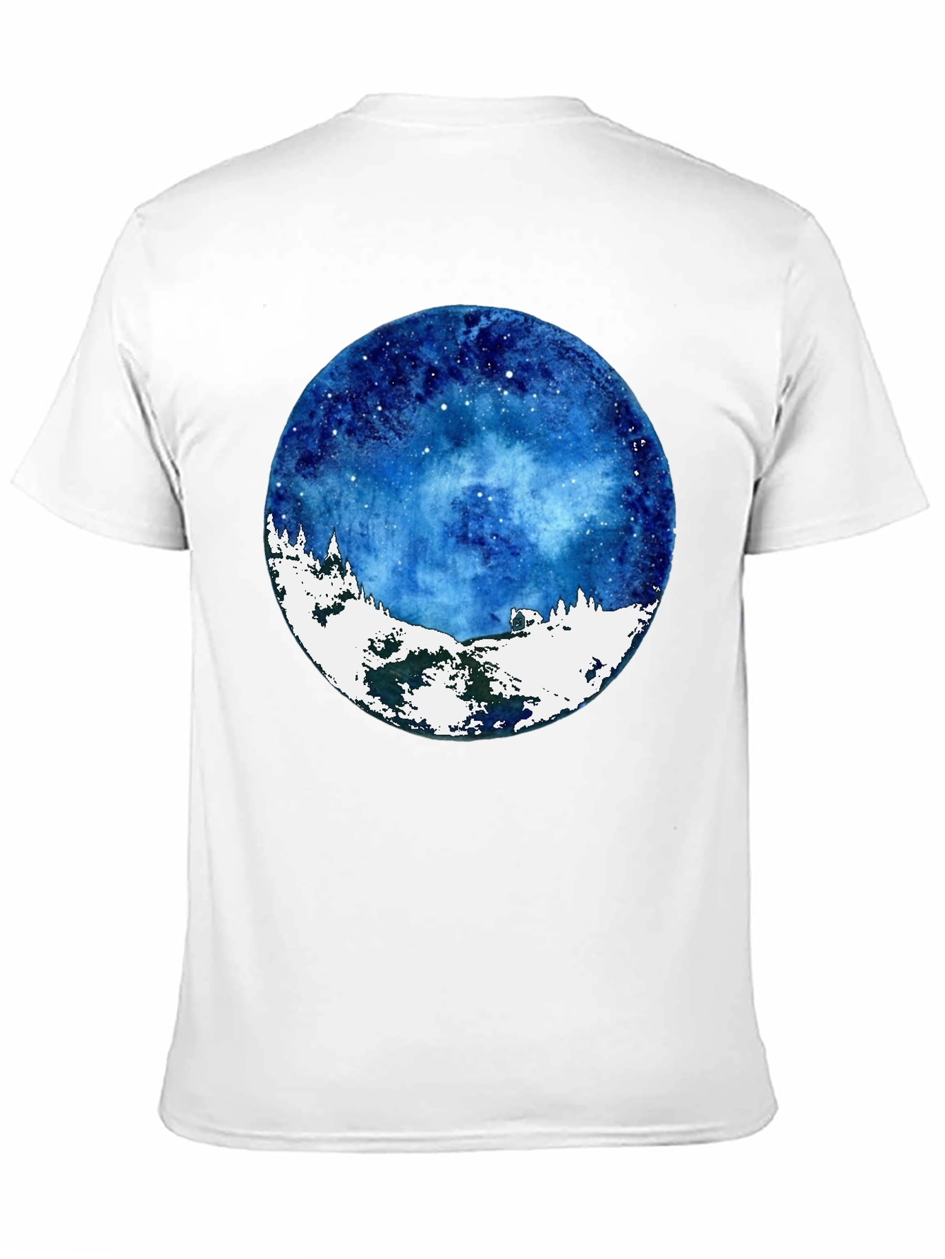 Celestial Winter Scene Graphic T-Shirt