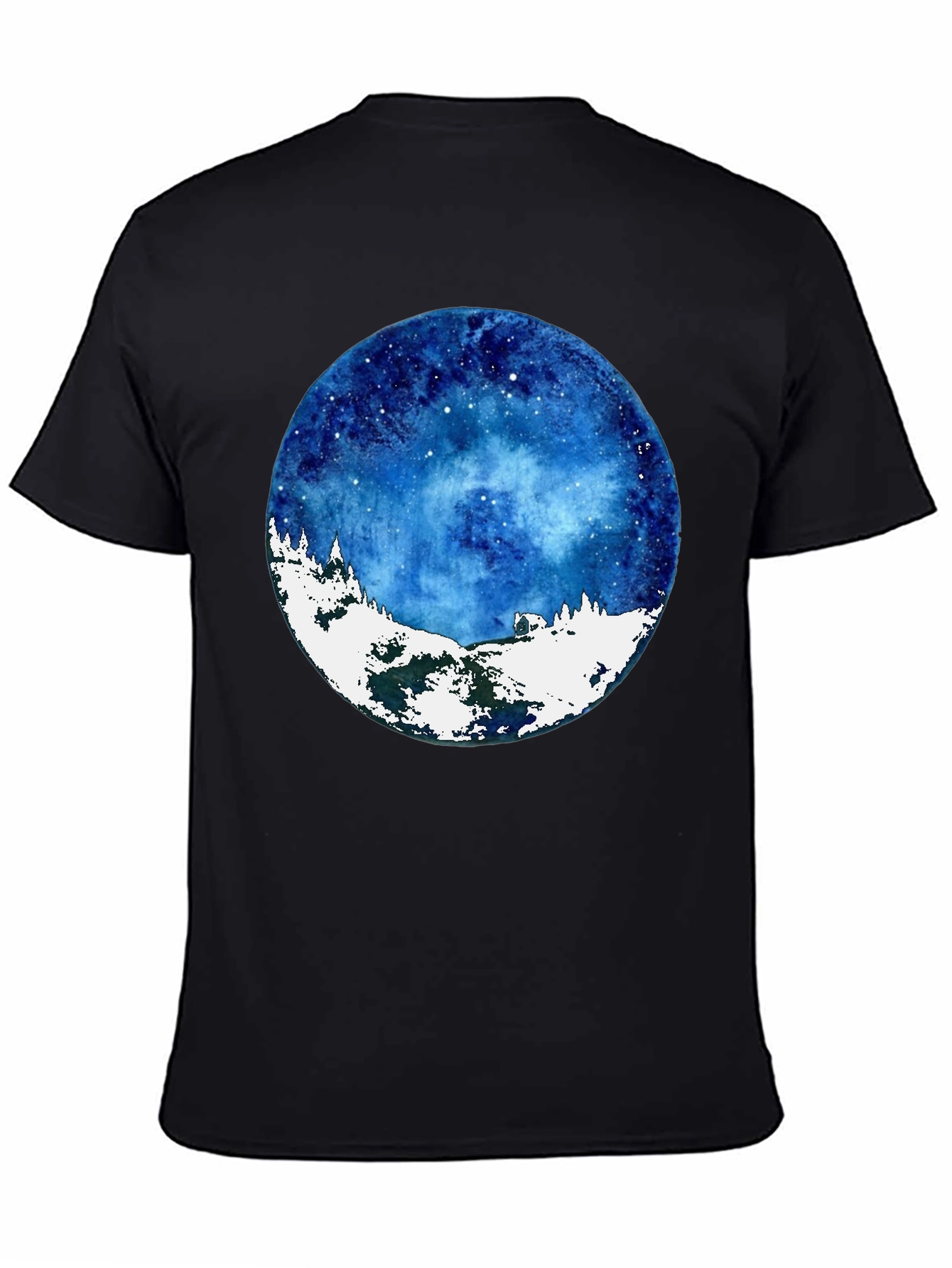 Celestial Winter Scene Graphic T-Shirt