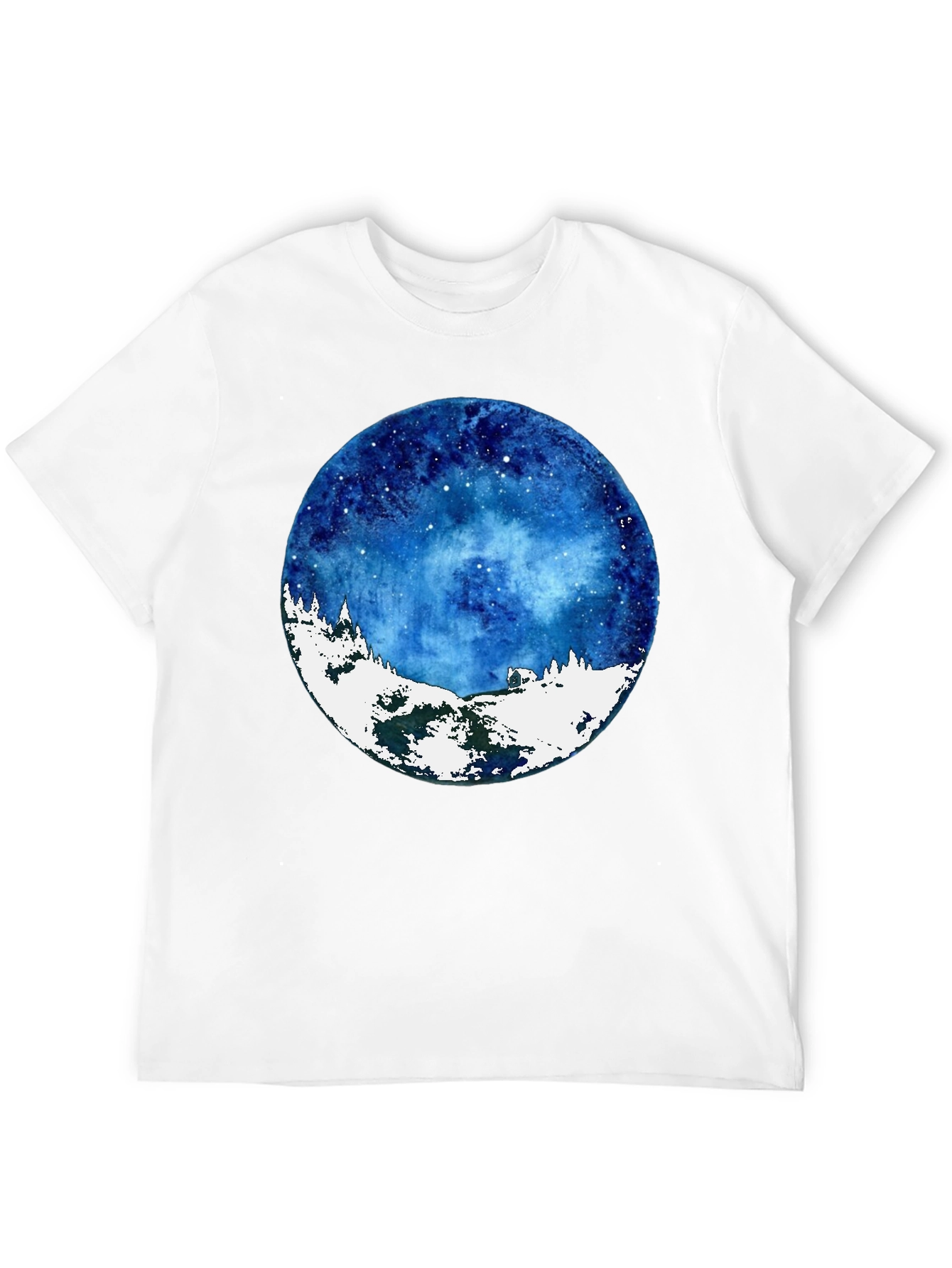 Celestial Winter Scene Graphic T-Shirt