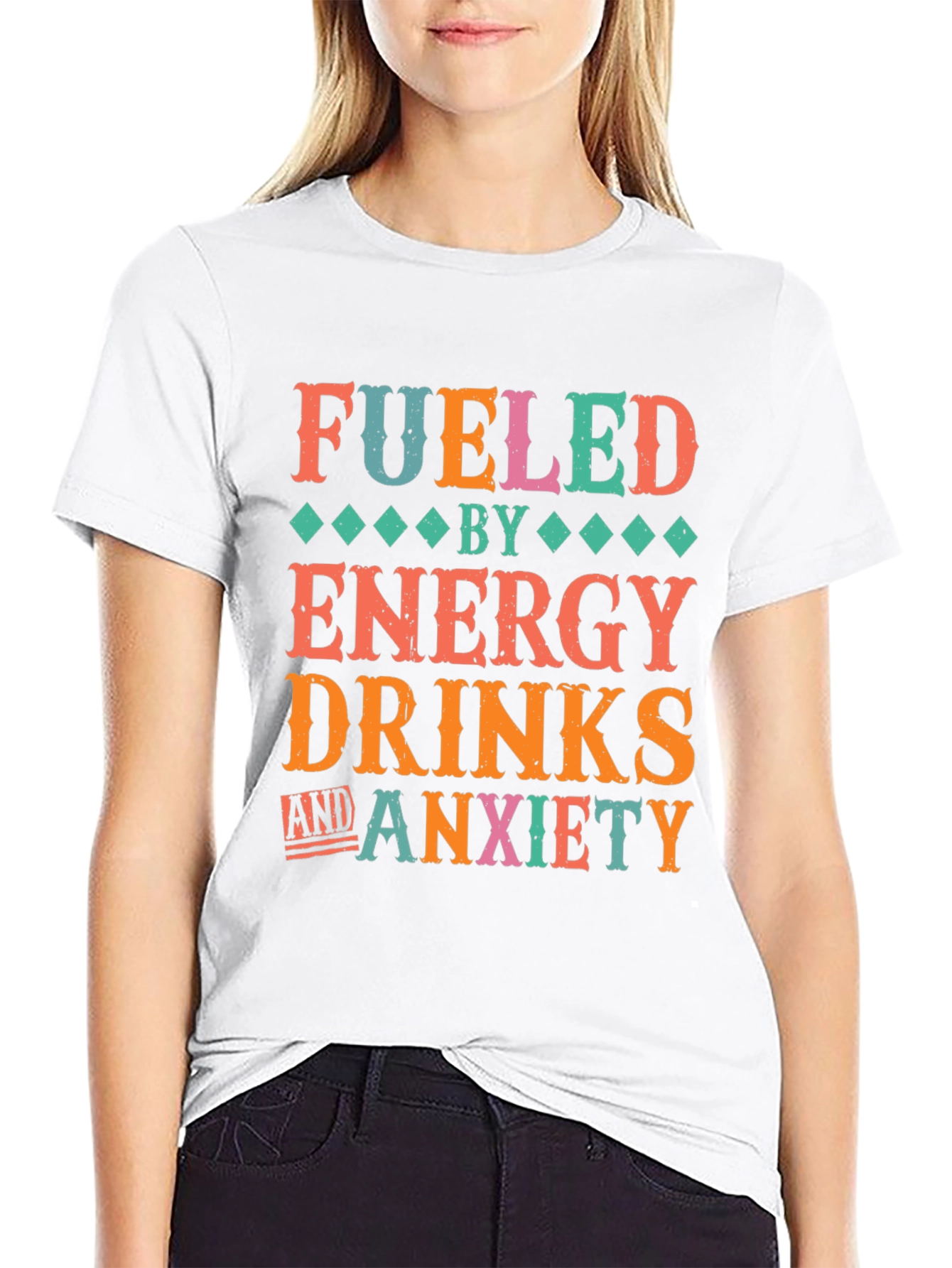 Fueled by Energy Drinks & Anxiety Graphic Tee