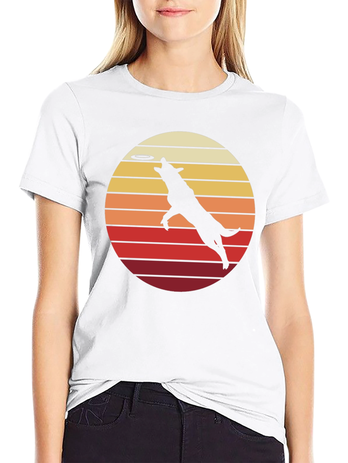 Dog Frisbee Retro T-Shirt