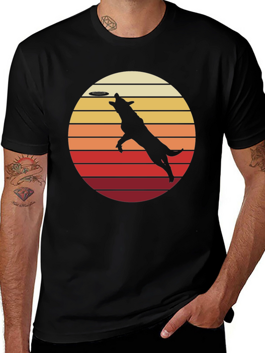 Dog Frisbee Retro T-Shirt