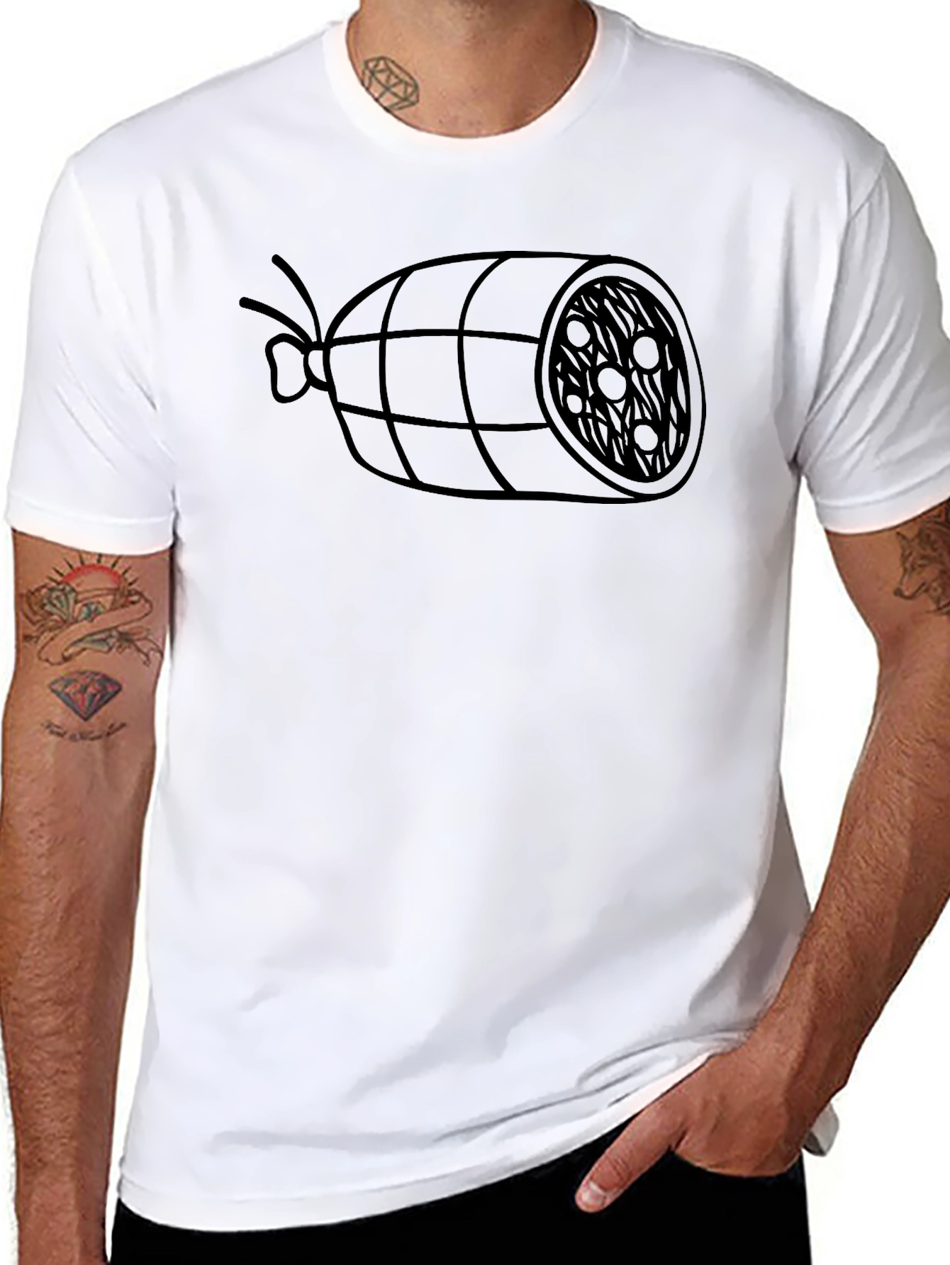 Salami T-Shirt - Funny Food Graphic Tee