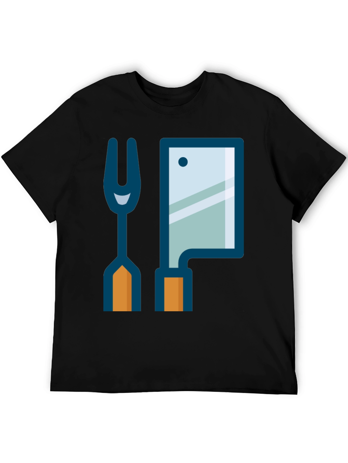 Butcher Fork & Cleaver Graphic Tee - Black