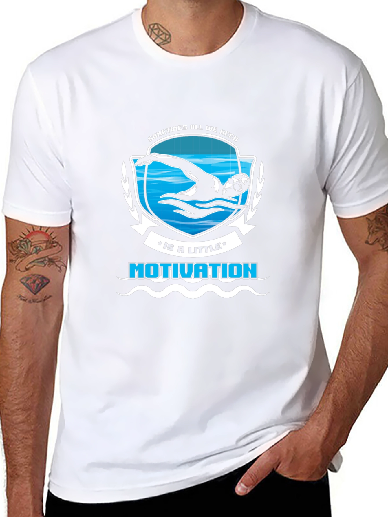 Motivation Swimmer Graphic T-Shirt