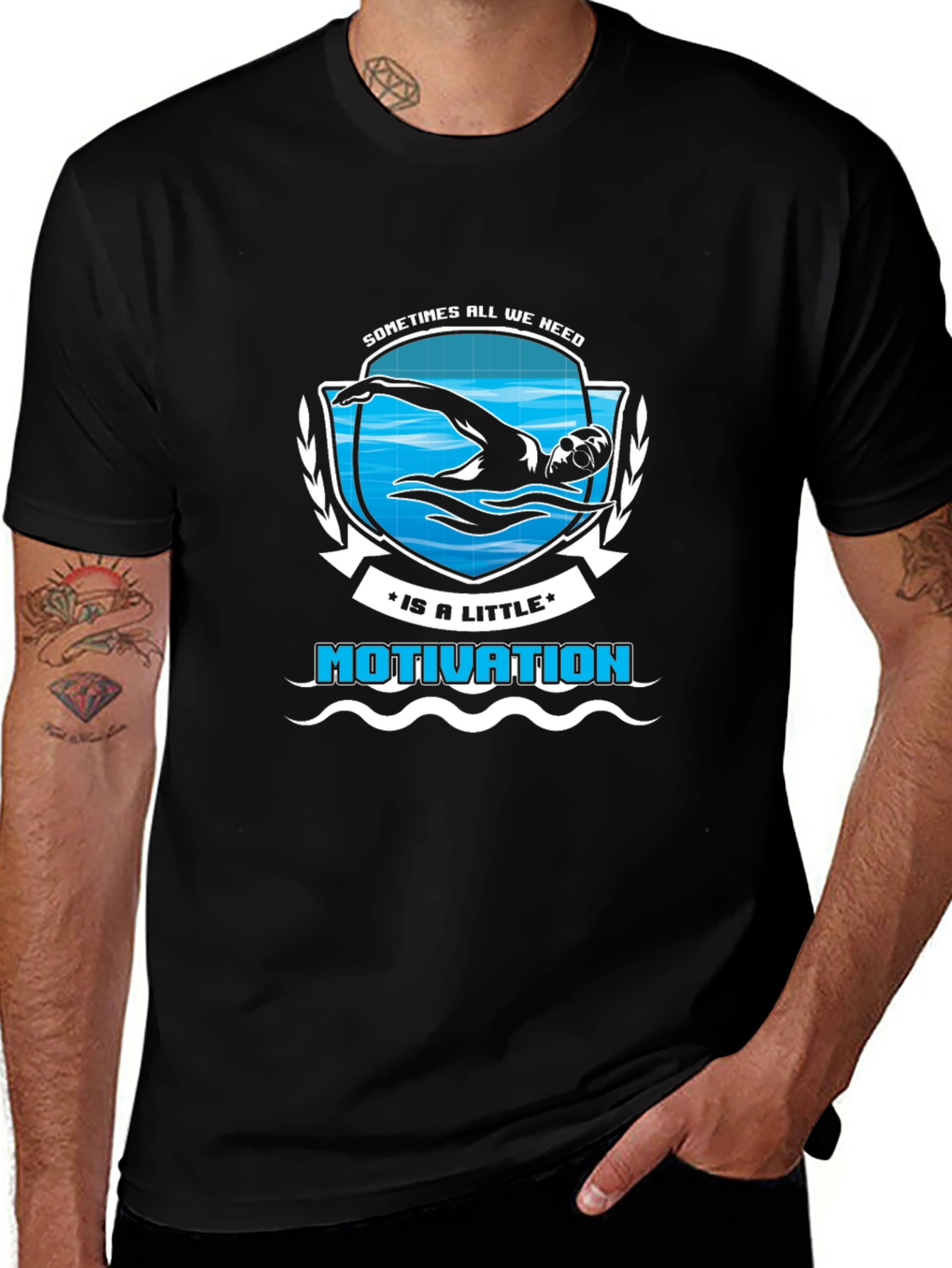 Motivation Swimmer Graphic T-Shirt