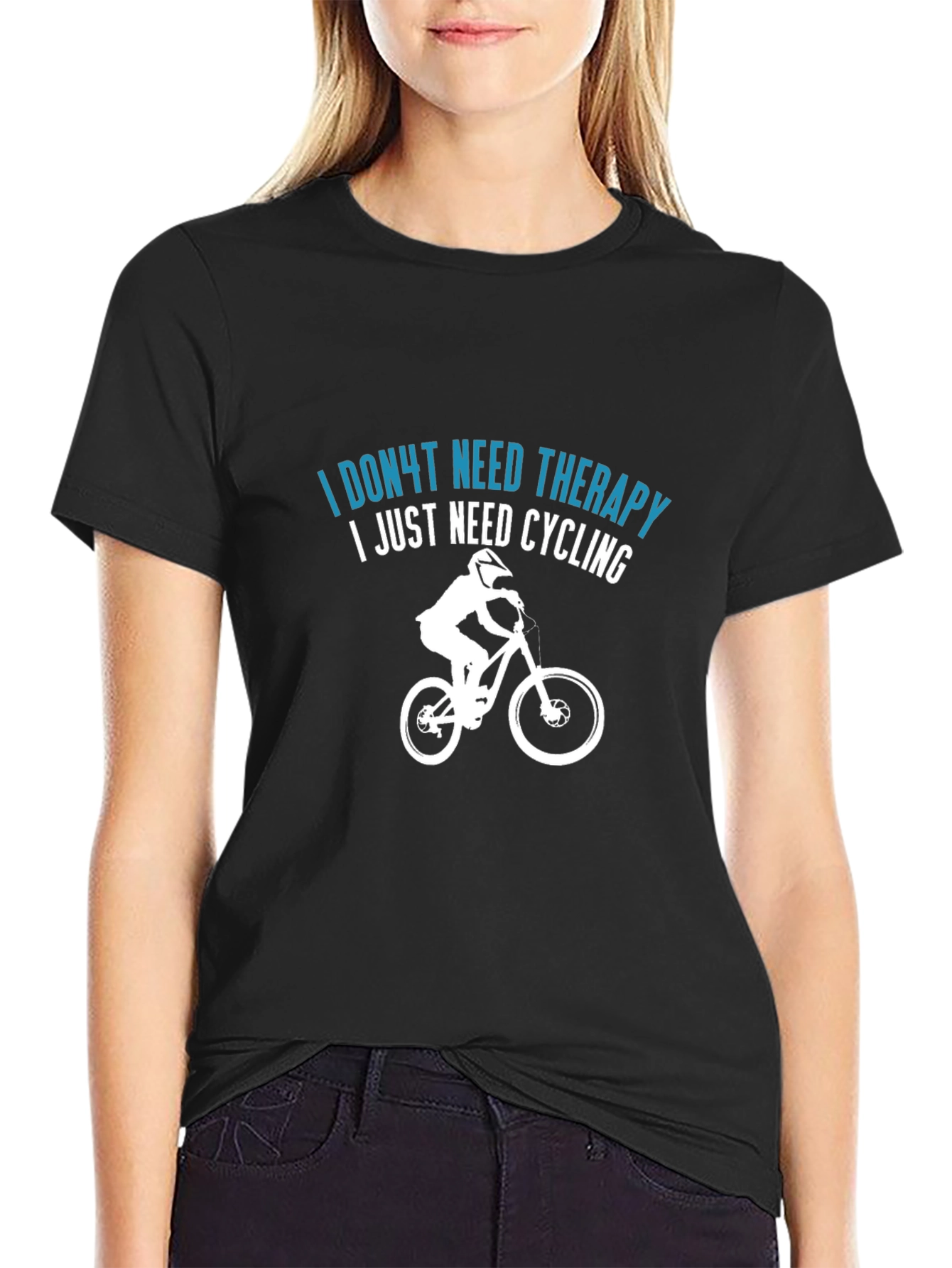 Funny Cycling T-Shirt - I Dont Need Therapy