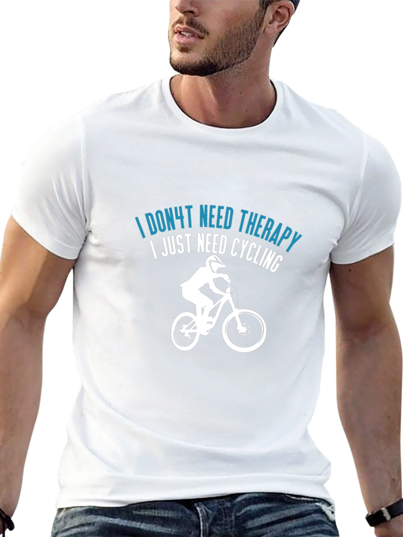 Funny Cycling T-Shirt - I Dont Need Therapy