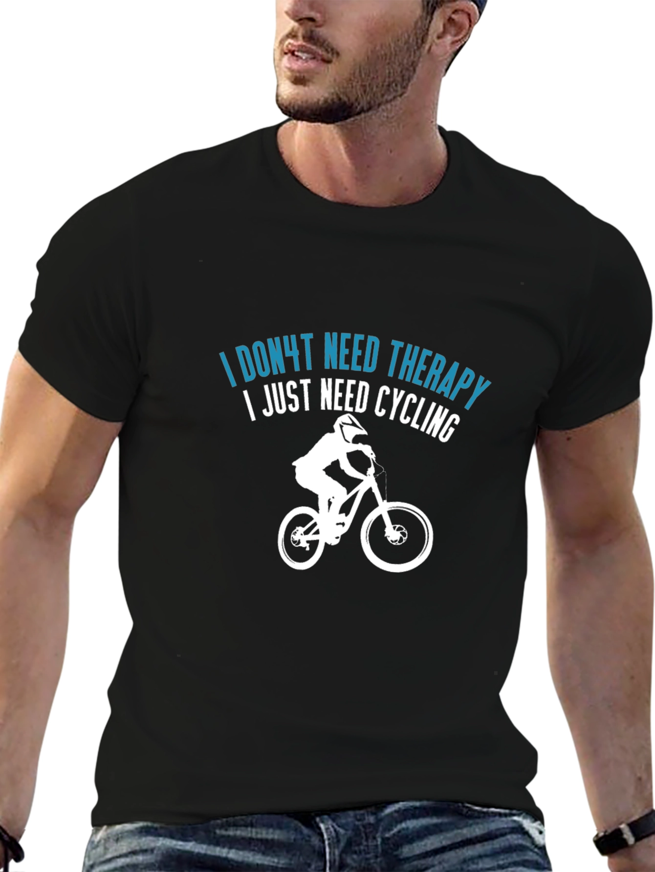 Funny Cycling T-Shirt - I Dont Need Therapy