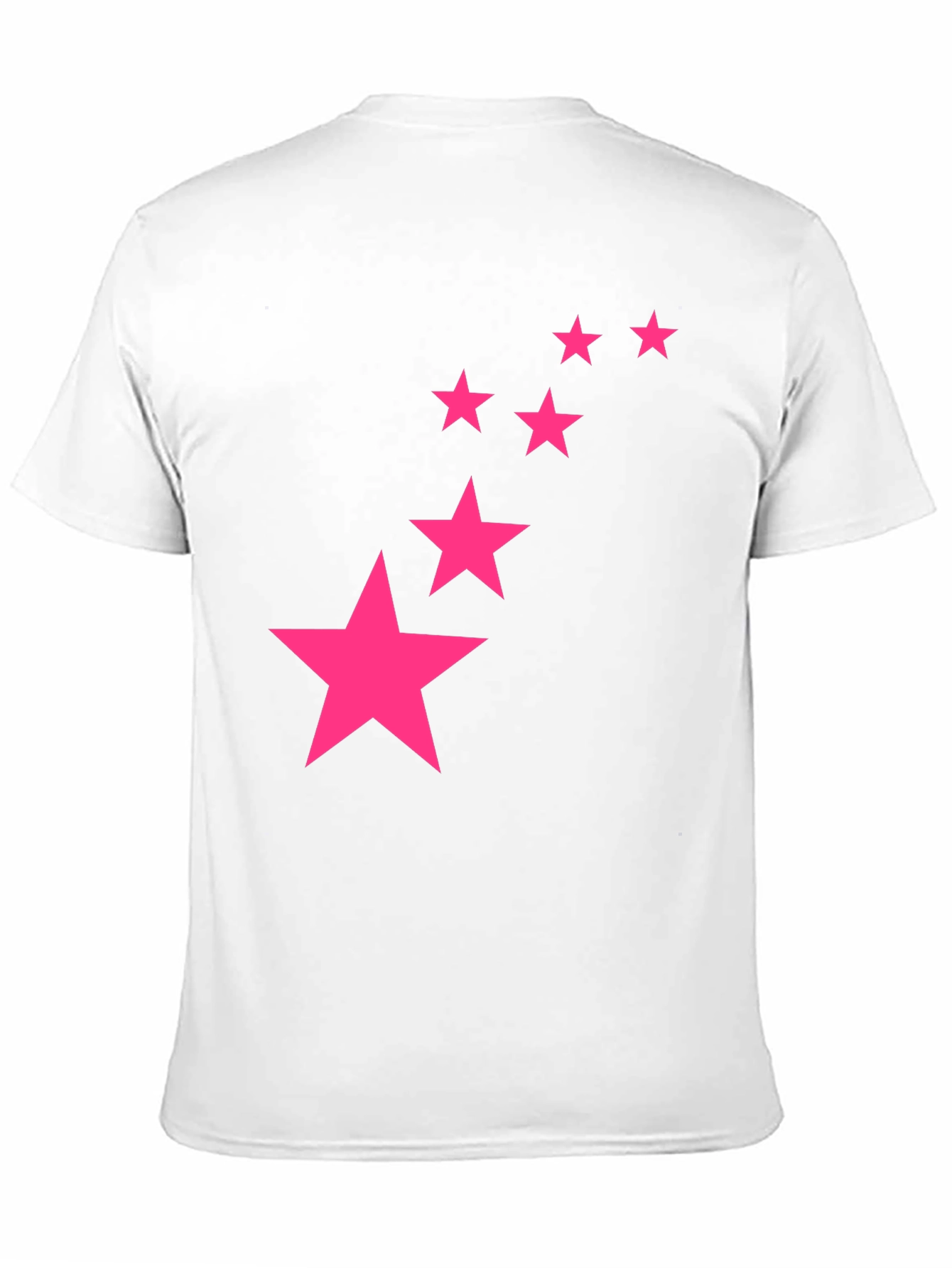 Black Tee with Pink Star Graphic Print
