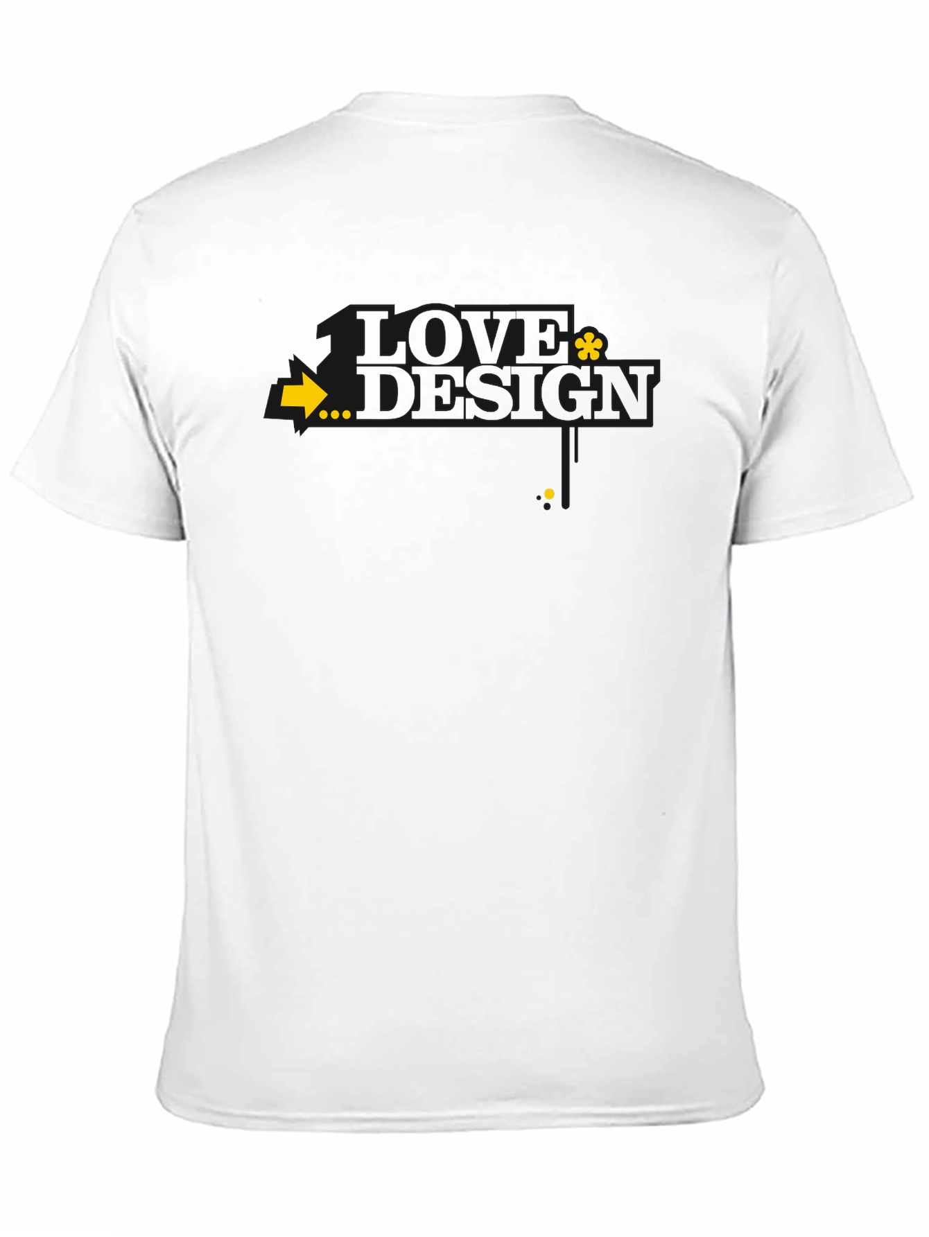 Modern Black Graphic Tee with Arrow Design