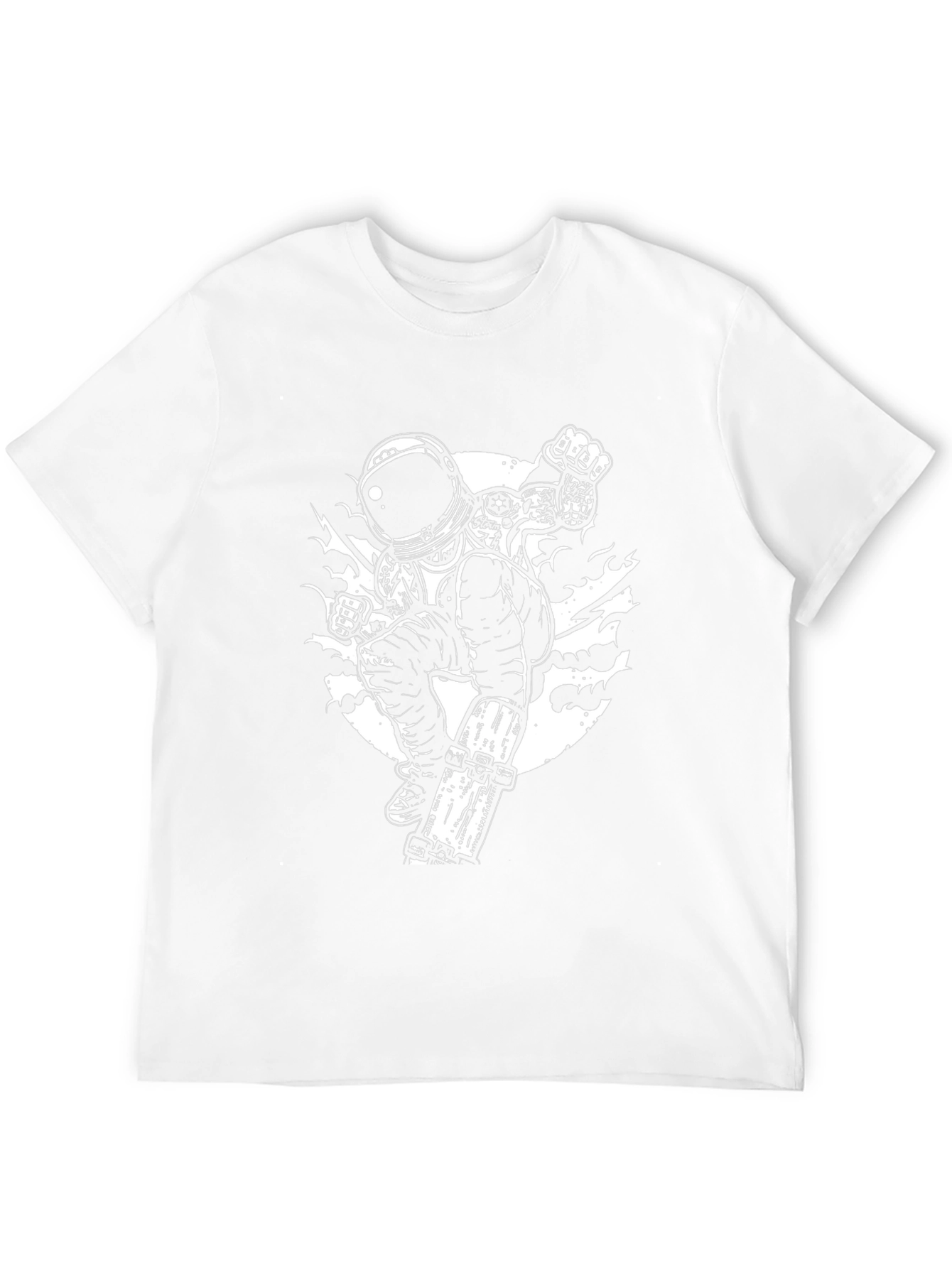 Astronaut Skateboarder Black T-Shirt