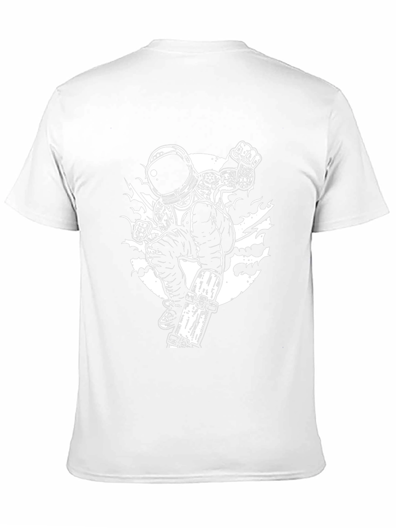 Astronaut Skateboarder Black T-Shirt