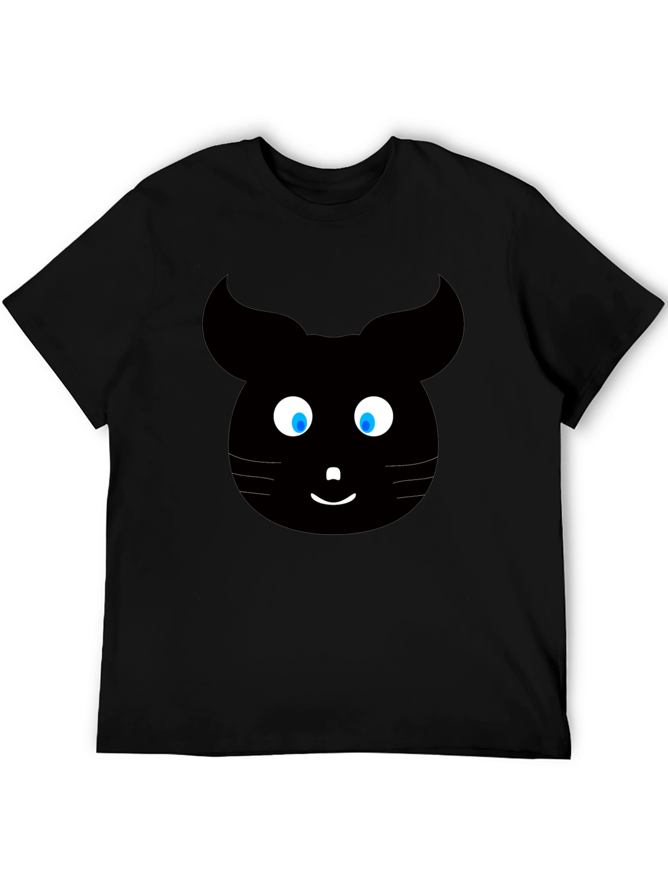 Cartoon Mouse Graphic Tee - Black Unisex T-Shirt