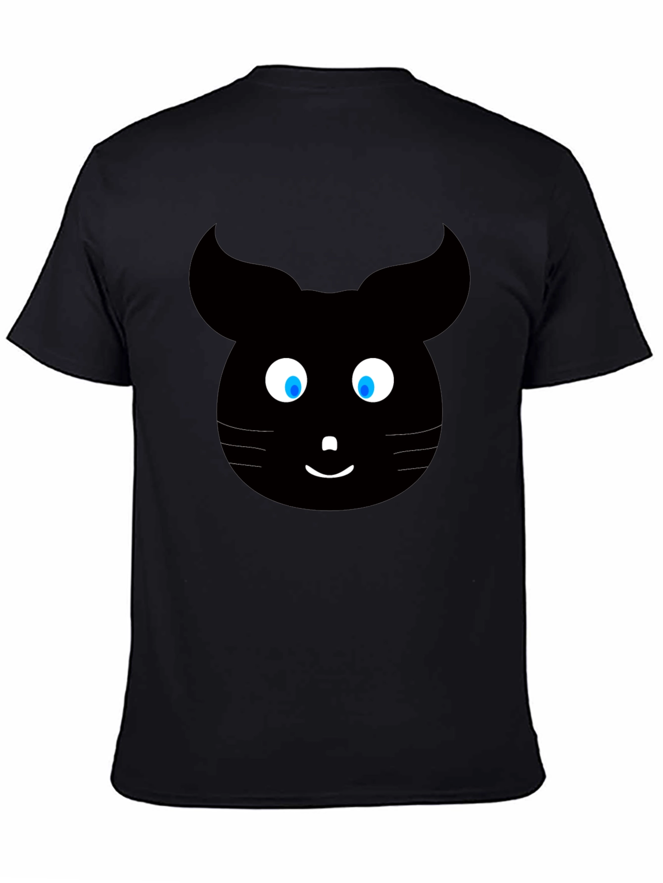 Cartoon Mouse Graphic Tee - Black Unisex T-Shirt